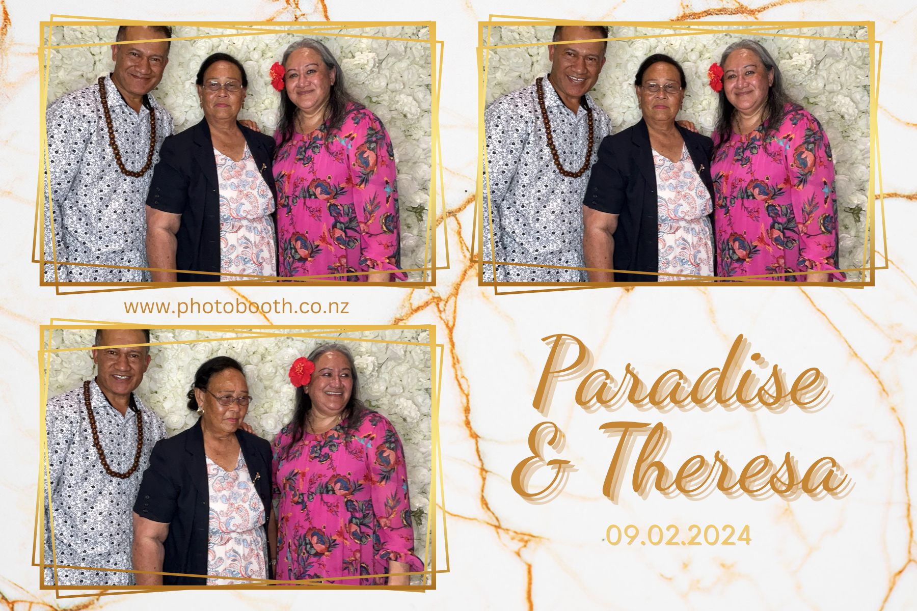 Paradise and Theresa's Wedding | View more photos from the event at gallery.photobooth.co.nz/u/SelfieCentral/Paradise-and-Theresas-Wedding