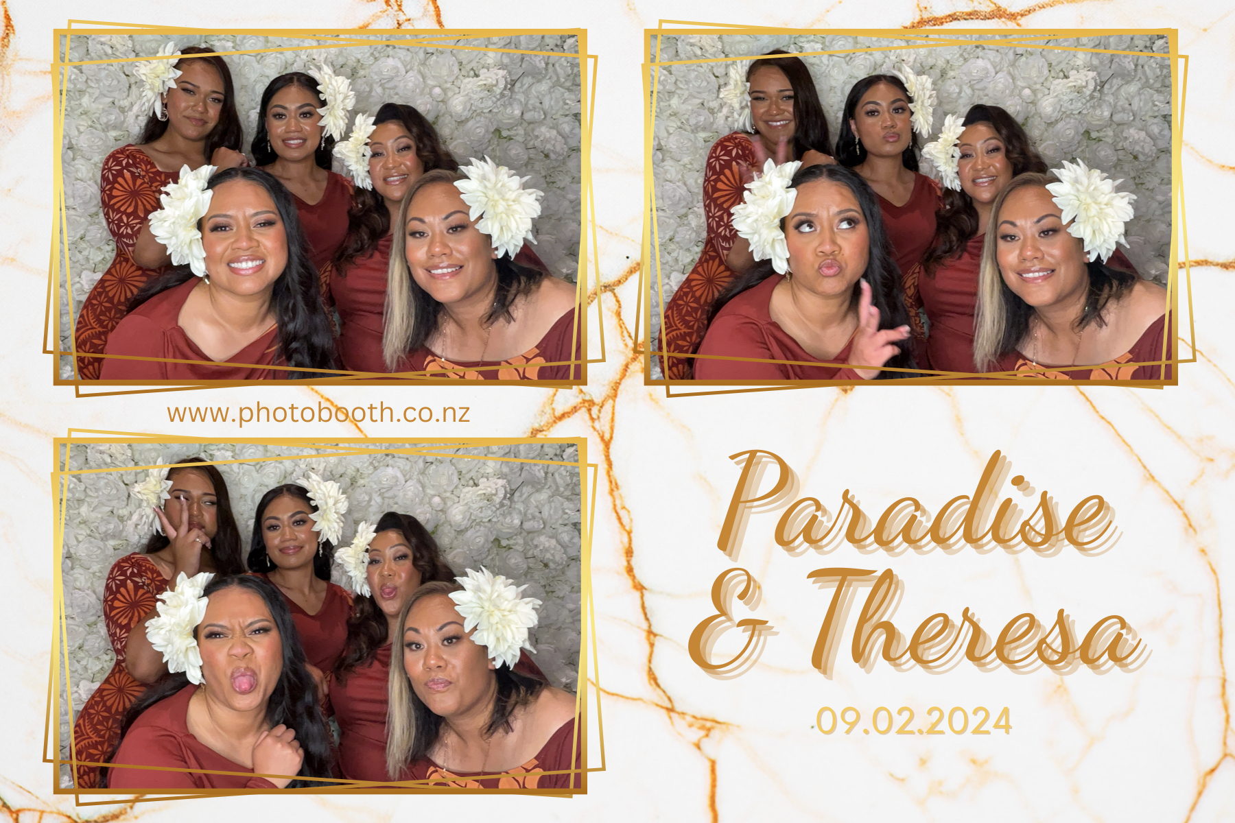 Paradise and Theresa's Wedding | View more photos from the event at gallery.photobooth.co.nz/u/SelfieCentral/Paradise-and-Theresas-Wedding