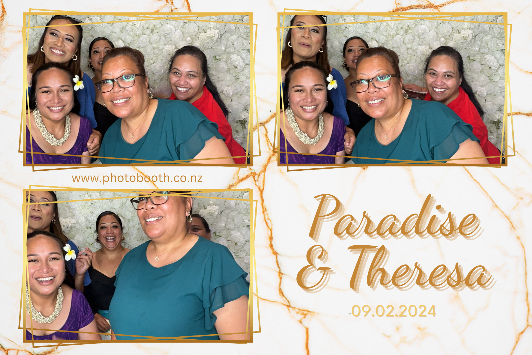 Paradise and Theresa's Wedding | View more photos from the event at gallery.photobooth.co.nz/u/SelfieCentral/Paradise-and-Theresas-Wedding