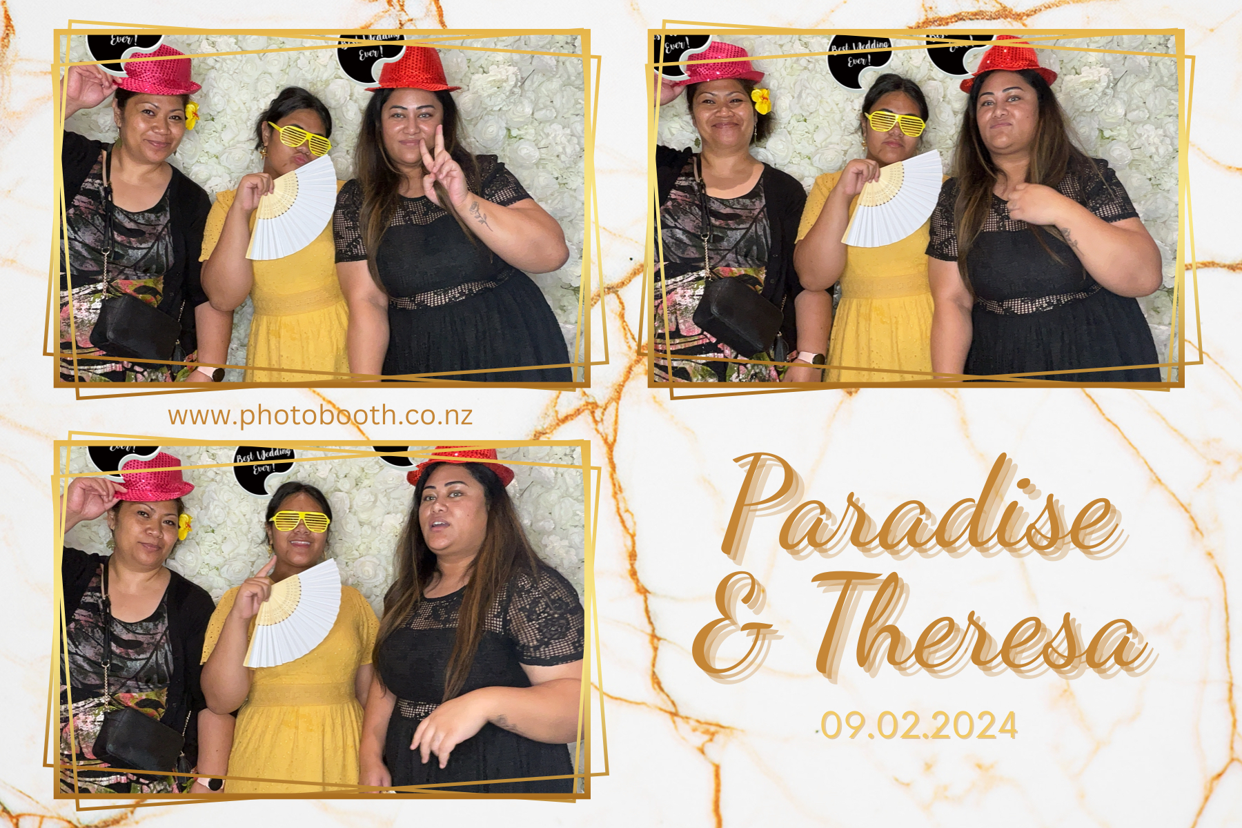 Paradise and Theresa's Wedding | View more photos from the event at gallery.photobooth.co.nz/u/SelfieCentral/Paradise-and-Theresas-Wedding