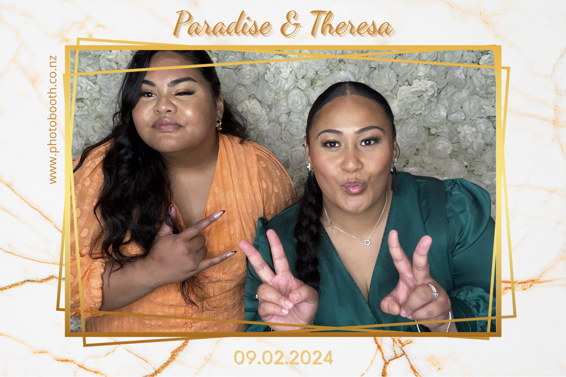 Paradise and Theresa's Wedding | View more photos from the event at gallery.photobooth.co.nz/u/SelfieCentral/Paradise-and-Theresas-Wedding