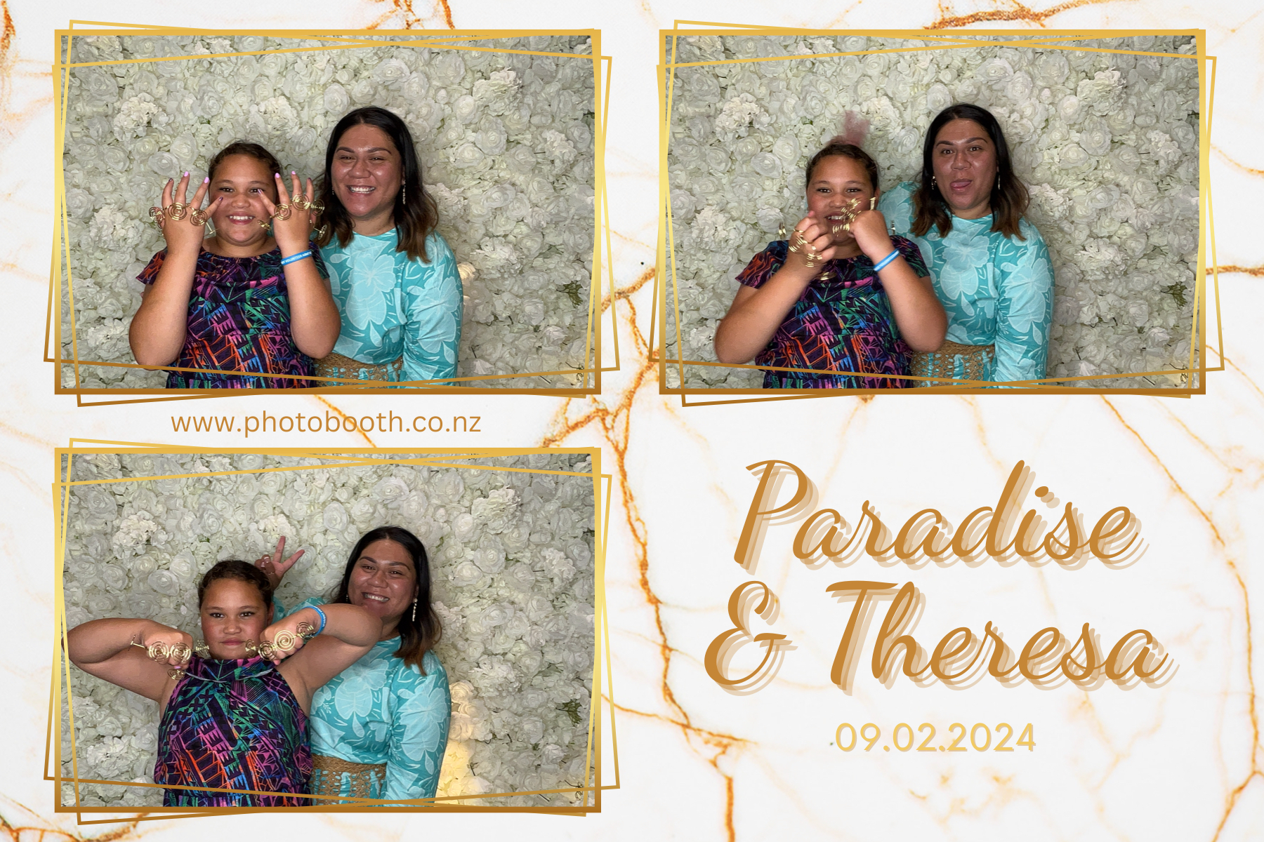 Paradise and Theresa's Wedding | View more photos from the event at gallery.photobooth.co.nz/u/SelfieCentral/Paradise-and-Theresas-Wedding