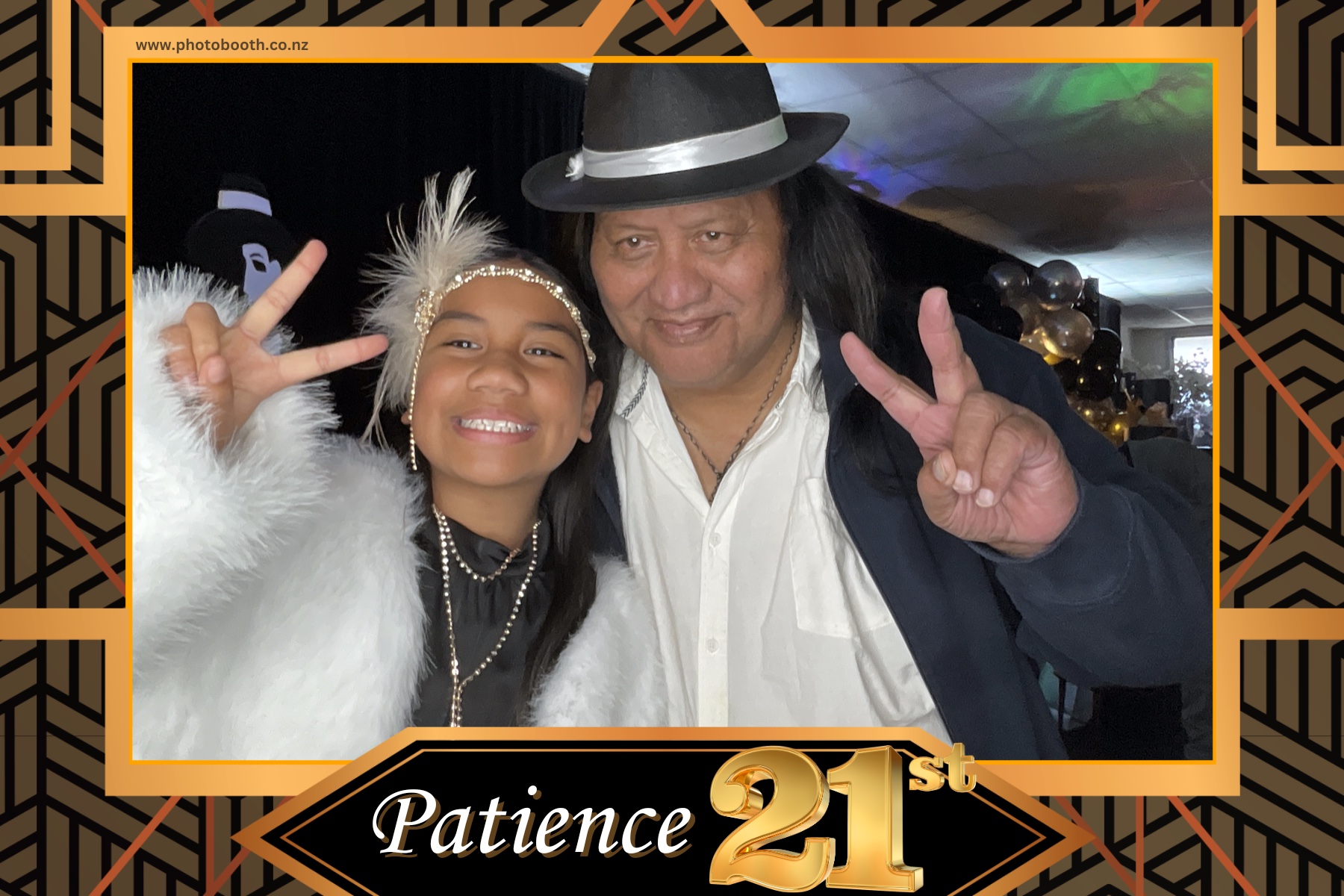 Patience Great Gatsby 21st | View more photos from the event at gallery.photobooth.co.nz/u/SelfieCentral/Patience-Great-Gatsby-21st