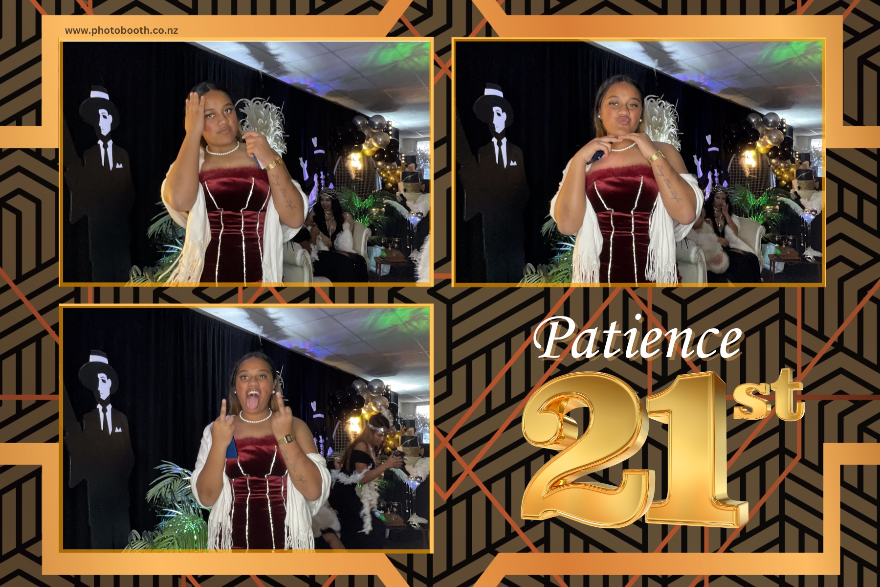 Patience Great Gatsby 21st | View more photos from the event at gallery.photobooth.co.nz/u/SelfieCentral/Patience-Great-Gatsby-21st