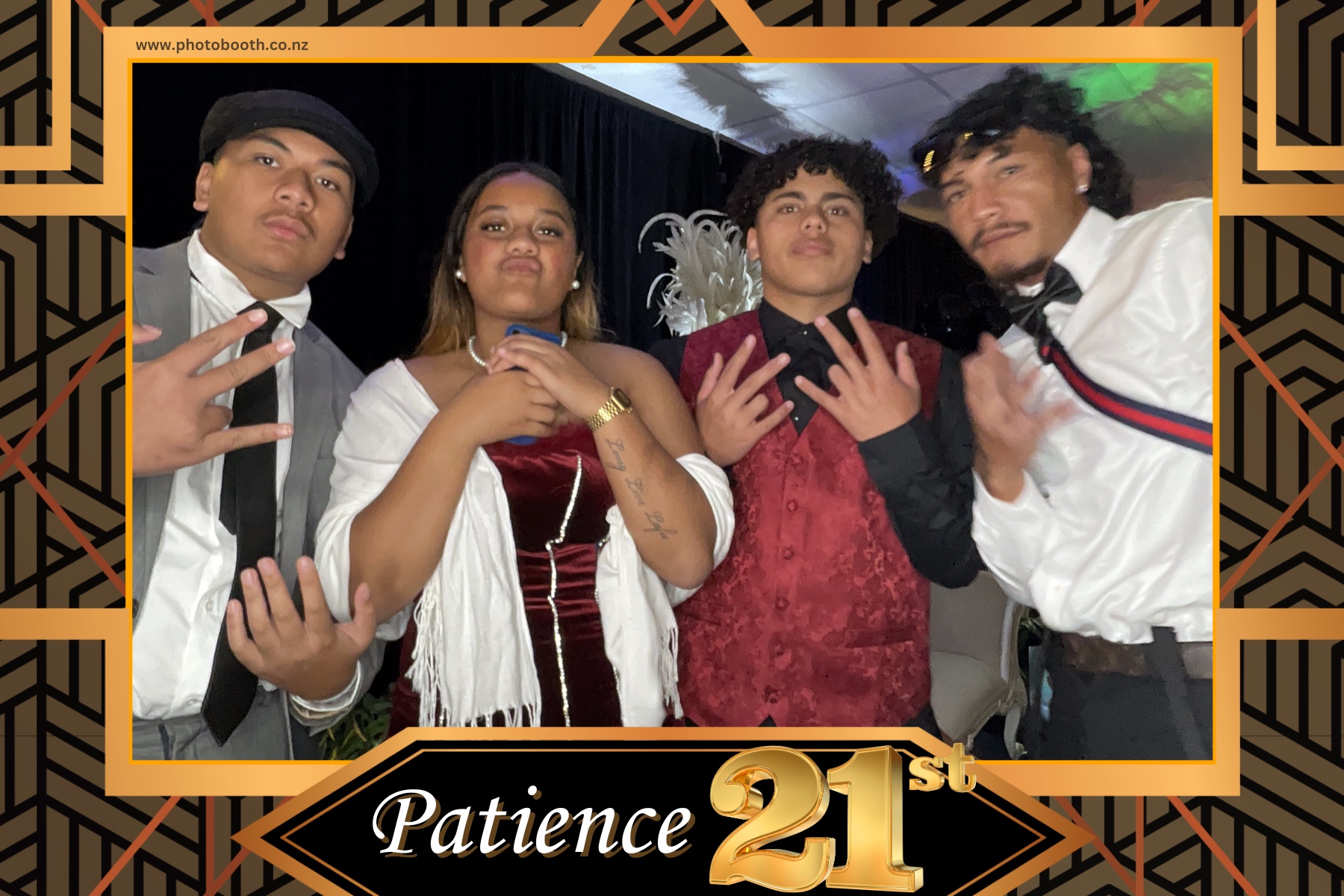 Patience Great Gatsby 21st | View more photos from the event at gallery.photobooth.co.nz/u/SelfieCentral/Patience-Great-Gatsby-21st