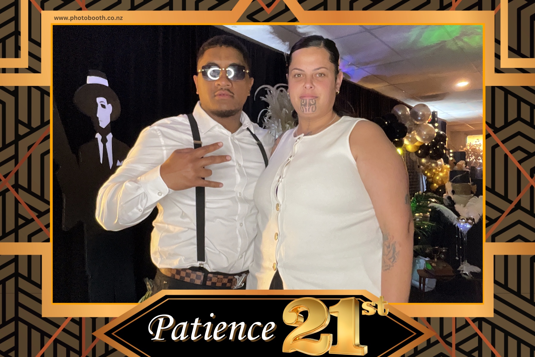 Patience Great Gatsby 21st | View more photos from the event at gallery.photobooth.co.nz/u/SelfieCentral/Patience-Great-Gatsby-21st