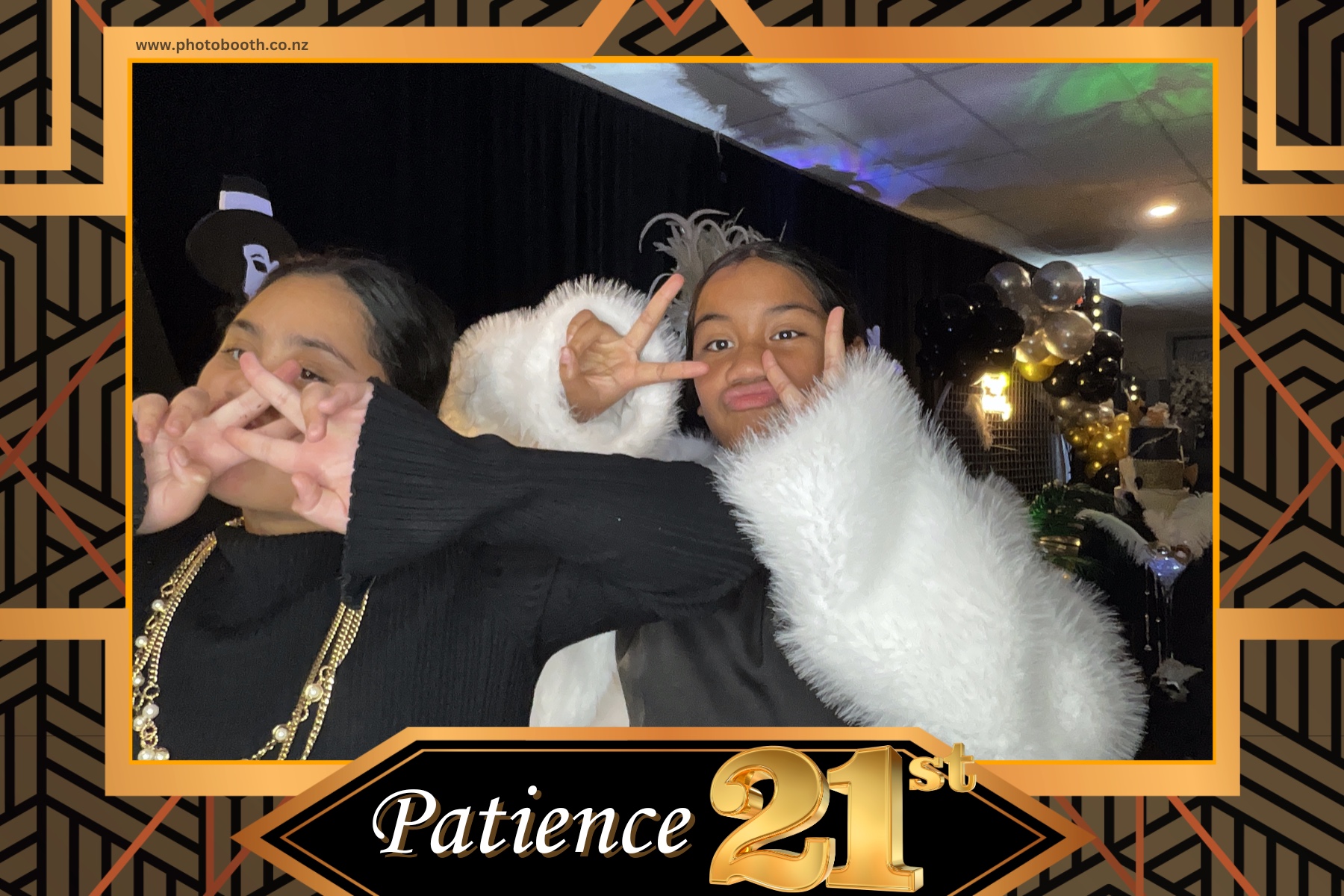 Patience Great Gatsby 21st | View more photos from the event at gallery.photobooth.co.nz/u/SelfieCentral/Patience-Great-Gatsby-21st