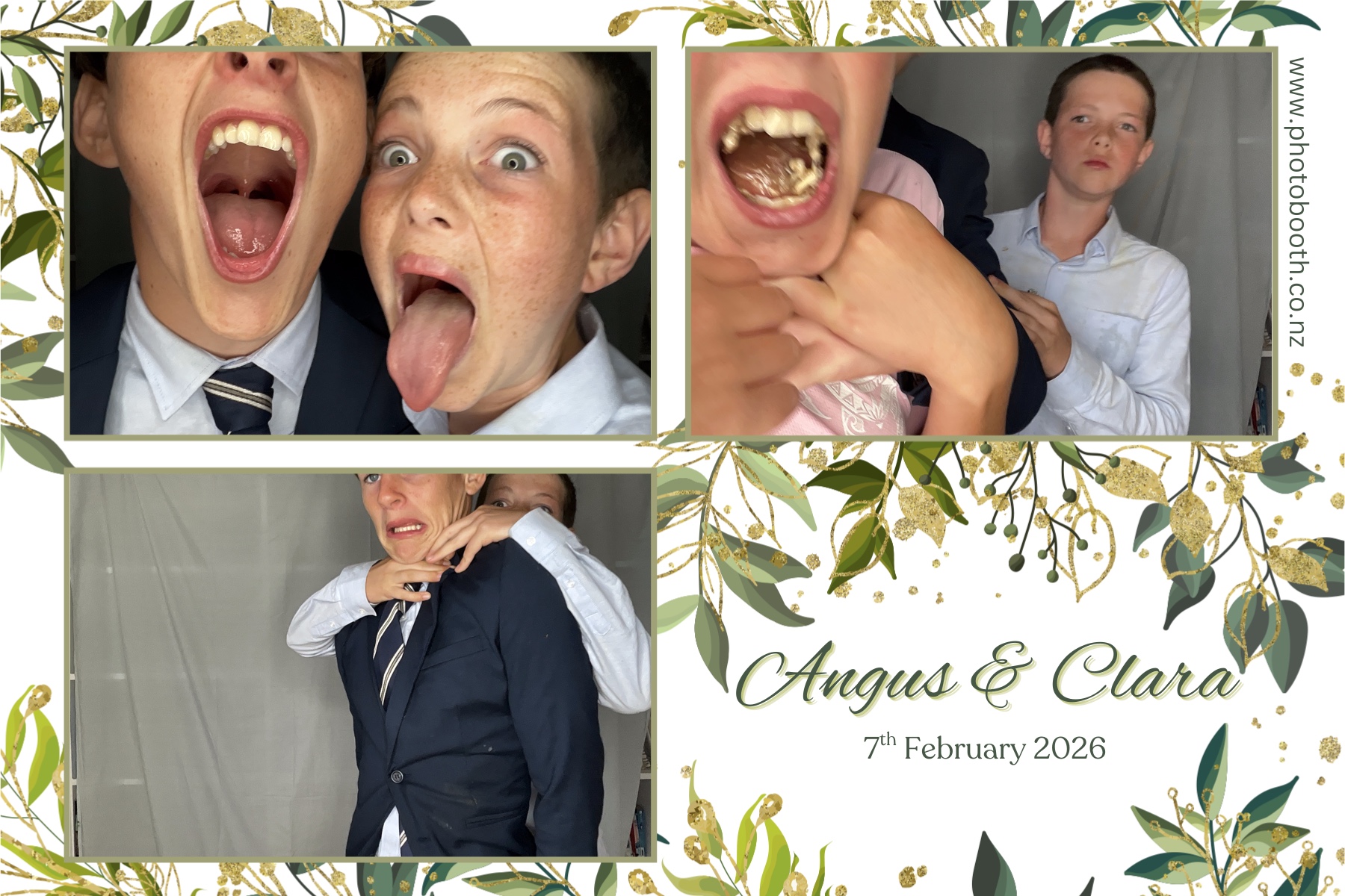 Angus and Clara's Wedding | View more photos from the event at gallery.photobooth.co.nz/u/SelfieCentral/Angus-and-Claras-Wedding
