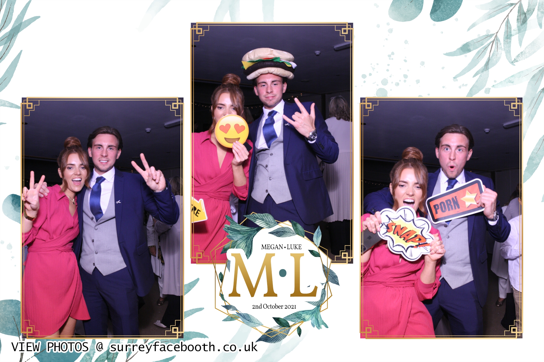 Megan & Luke's Wedding | View more photos from the event at galleries.surreyfacebooth.co.uk/u/Surrey-FaceBooth/Megan-Lukes-Wedding