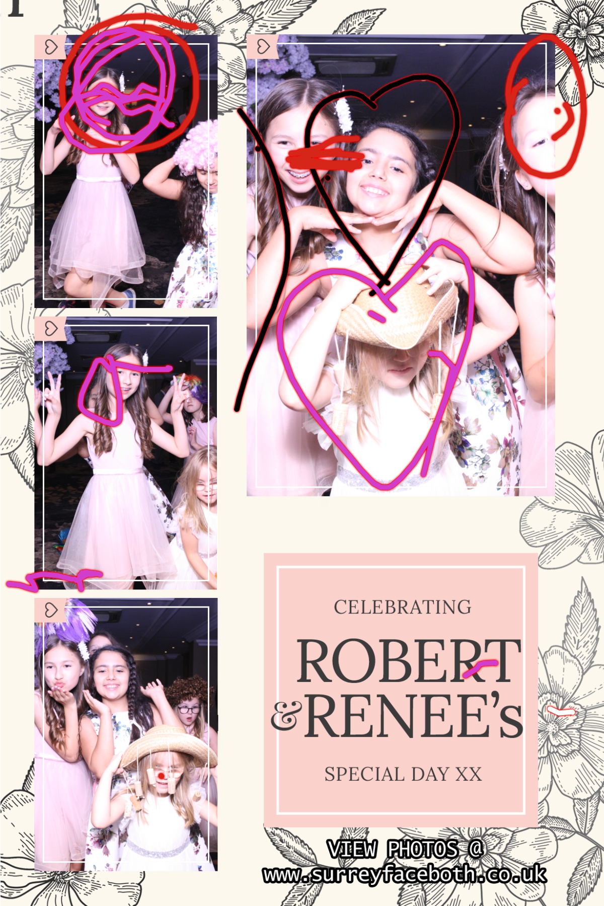 Renee & Rob's Wedding | View more photos from the event at galleries.surreyfacebooth.co.uk/u/Surrey-FaceBooth/Renee-Robs-Wedding
