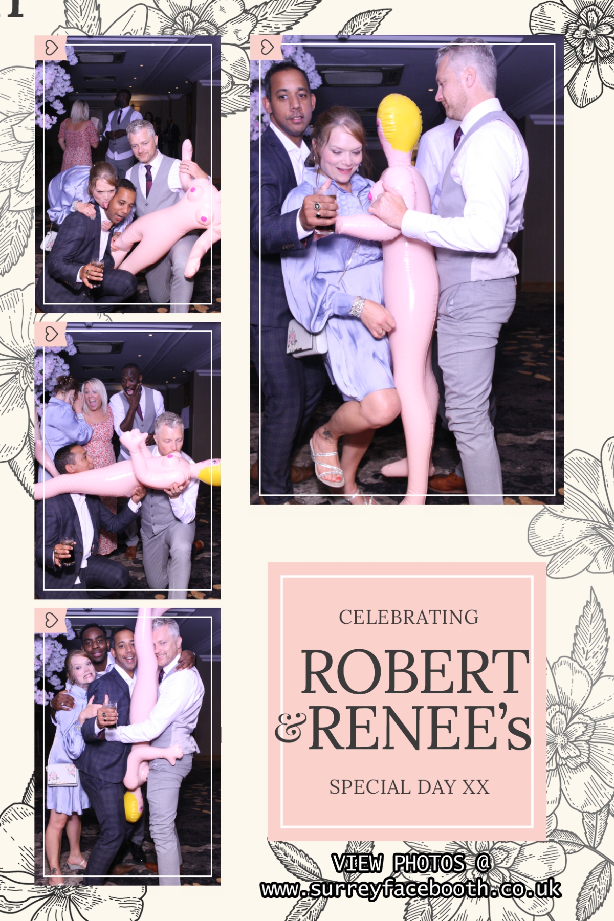 Renee & Rob's Wedding | View more photos from the event at galleries.surreyfacebooth.co.uk/u/Surrey-FaceBooth/Renee-Robs-Wedding