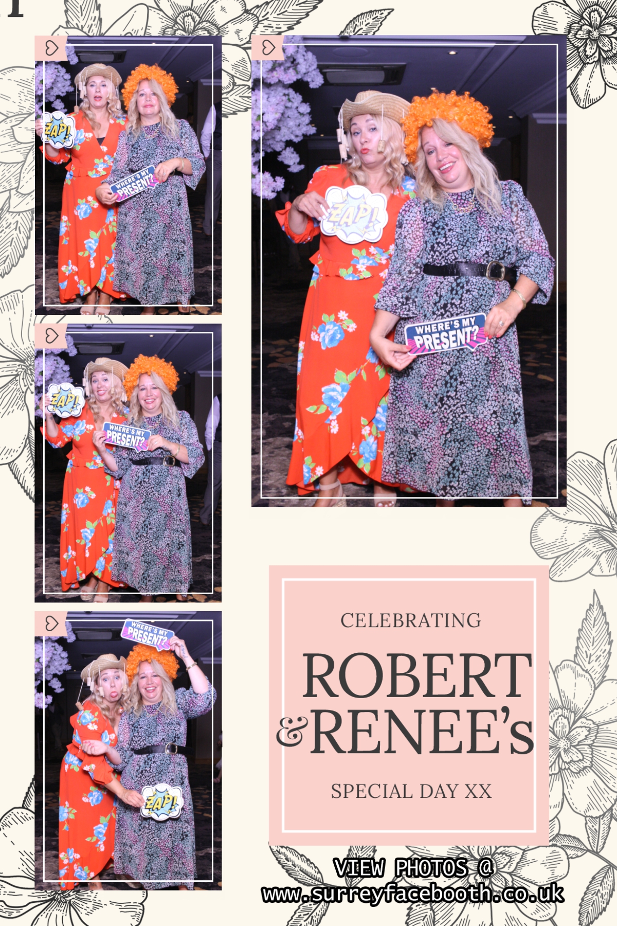 Renee & Rob's Wedding | View more photos from the event at galleries.surreyfacebooth.co.uk/u/Surrey-FaceBooth/Renee-Robs-Wedding