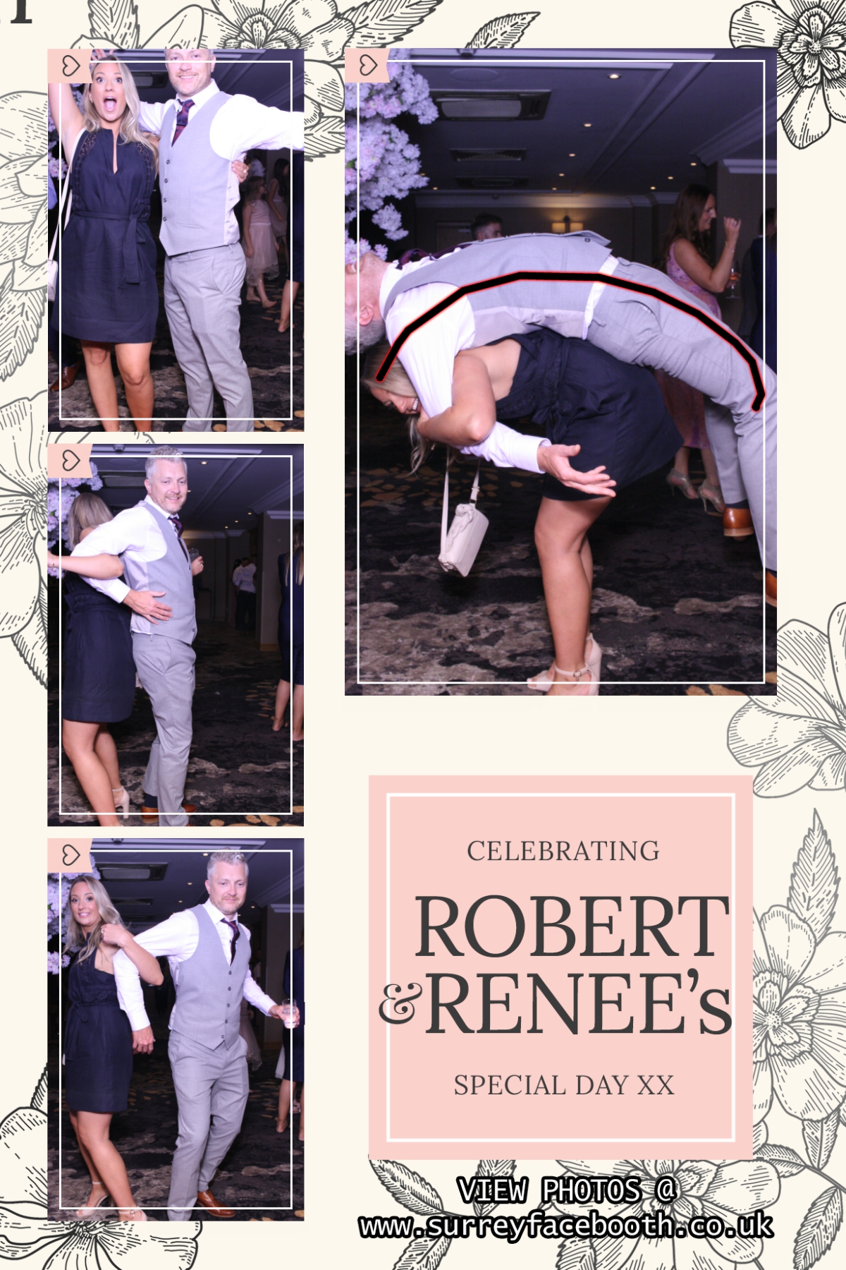 Renee & Rob's Wedding | View more photos from the event at galleries.surreyfacebooth.co.uk/u/Surrey-FaceBooth/Renee-Robs-Wedding