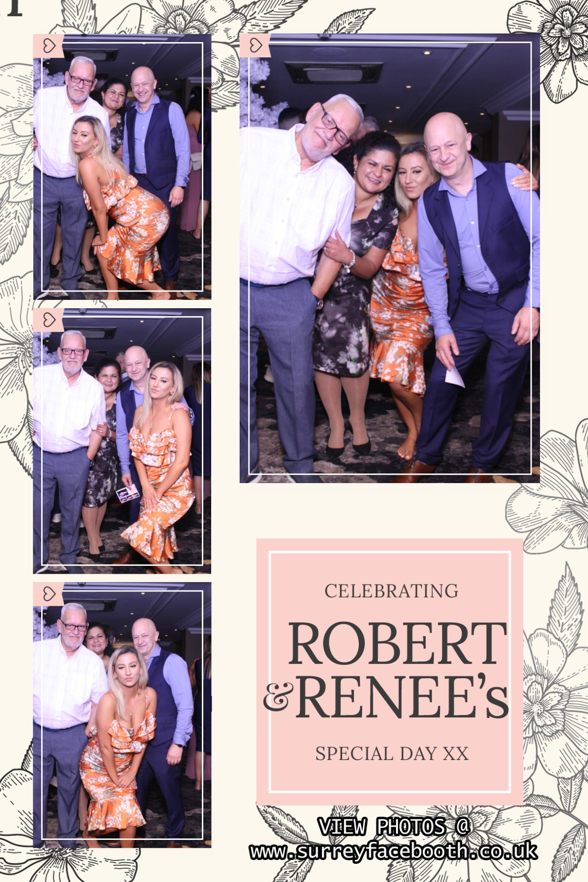 Renee & Rob's Wedding | View more photos from the event at galleries.surreyfacebooth.co.uk/u/Surrey-FaceBooth/Renee-Robs-Wedding