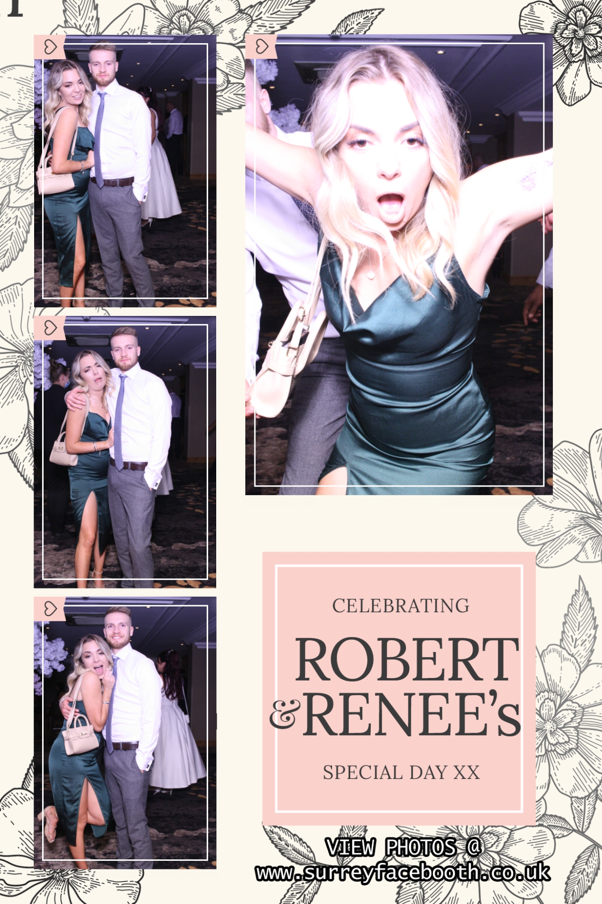 Renee & Rob's Wedding | View more photos from the event at galleries.surreyfacebooth.co.uk/u/Surrey-FaceBooth/Renee-Robs-Wedding