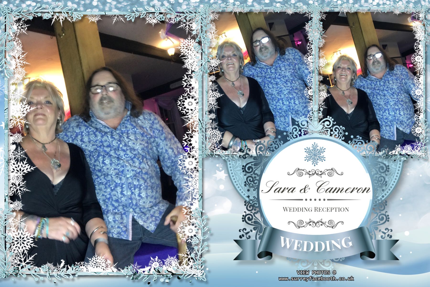 Sara & Cameron's Wedding Reception | View more photos from the event at galleries.surreyfacebooth.co.uk/u/Surrey-FaceBooth/Sara-Camerons-Wedding-Reception