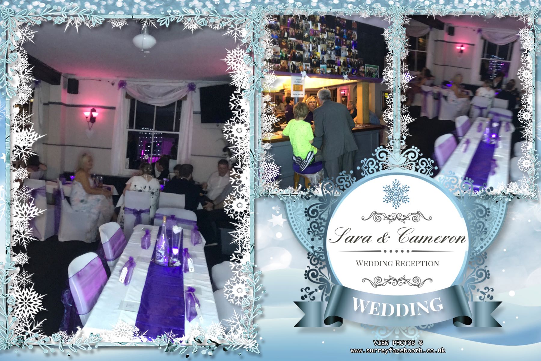 Sara & Cameron's Wedding Reception | View more photos from the event at galleries.surreyfacebooth.co.uk/u/Surrey-FaceBooth/Sara-Camerons-Wedding-Reception