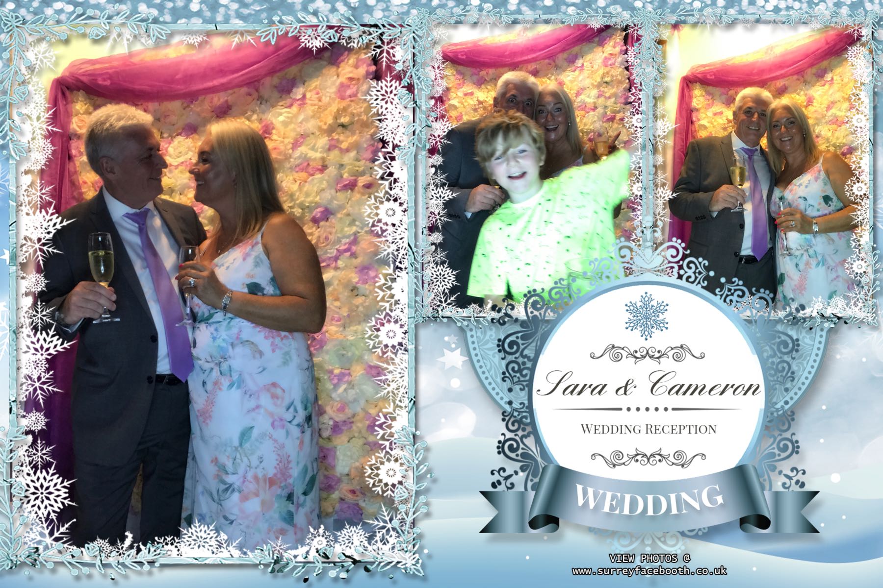 Sara & Cameron's Wedding Reception | View more photos from the event at galleries.surreyfacebooth.co.uk/u/Surrey-FaceBooth/Sara-Camerons-Wedding-Reception