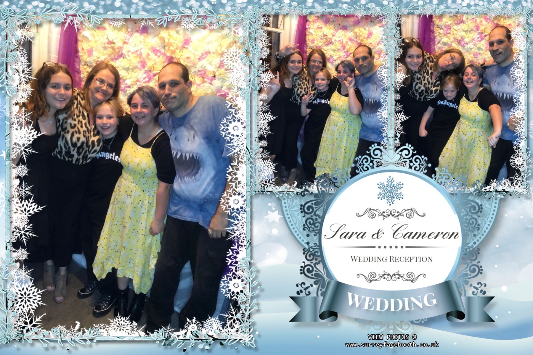 Sara & Cameron's Wedding Reception | View more photos from the event at galleries.surreyfacebooth.co.uk/u/Surrey-FaceBooth/Sara-Camerons-Wedding-Reception
