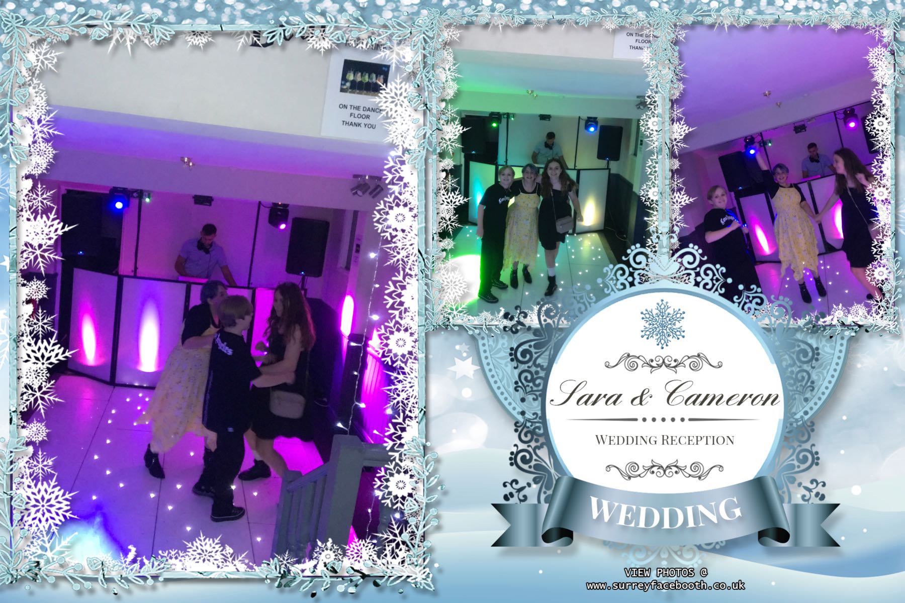 Sara & Cameron's Wedding Reception | View more photos from the event at galleries.surreyfacebooth.co.uk/u/Surrey-FaceBooth/Sara-Camerons-Wedding-Reception