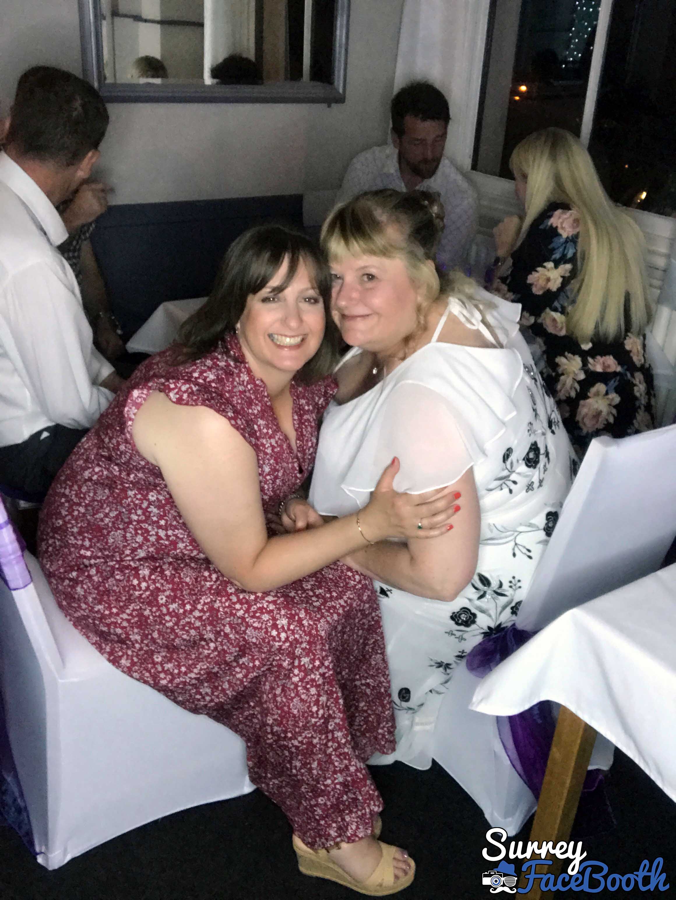 Sara & Cameron's Wedding Reception | View more photos from the event at galleries.surreyfacebooth.co.uk/u/Surrey-FaceBooth/Sara-Camerons-Wedding-Reception