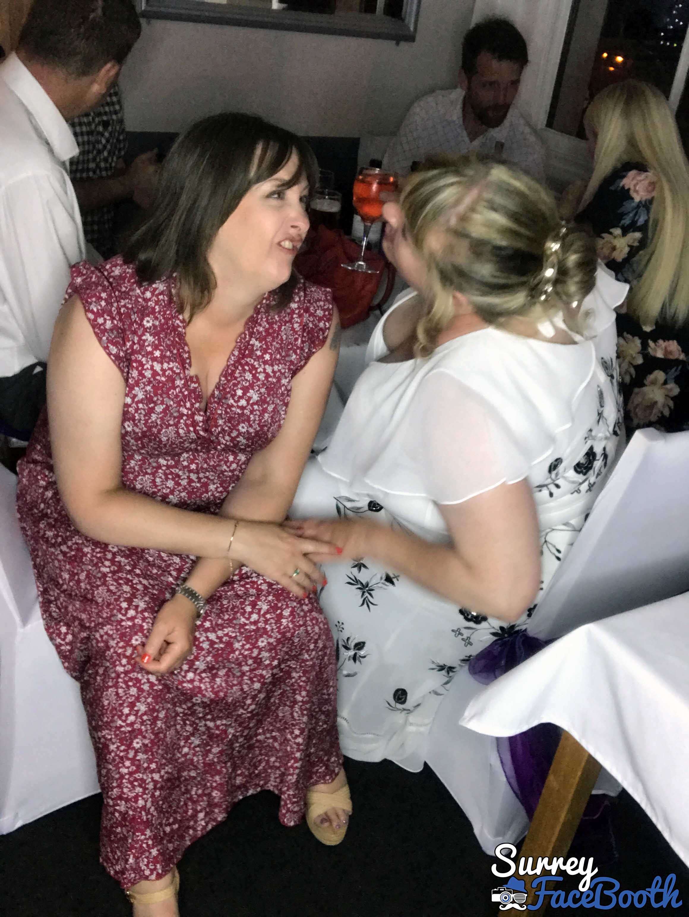 Sara & Cameron's Wedding Reception | View more photos from the event at galleries.surreyfacebooth.co.uk/u/Surrey-FaceBooth/Sara-Camerons-Wedding-Reception