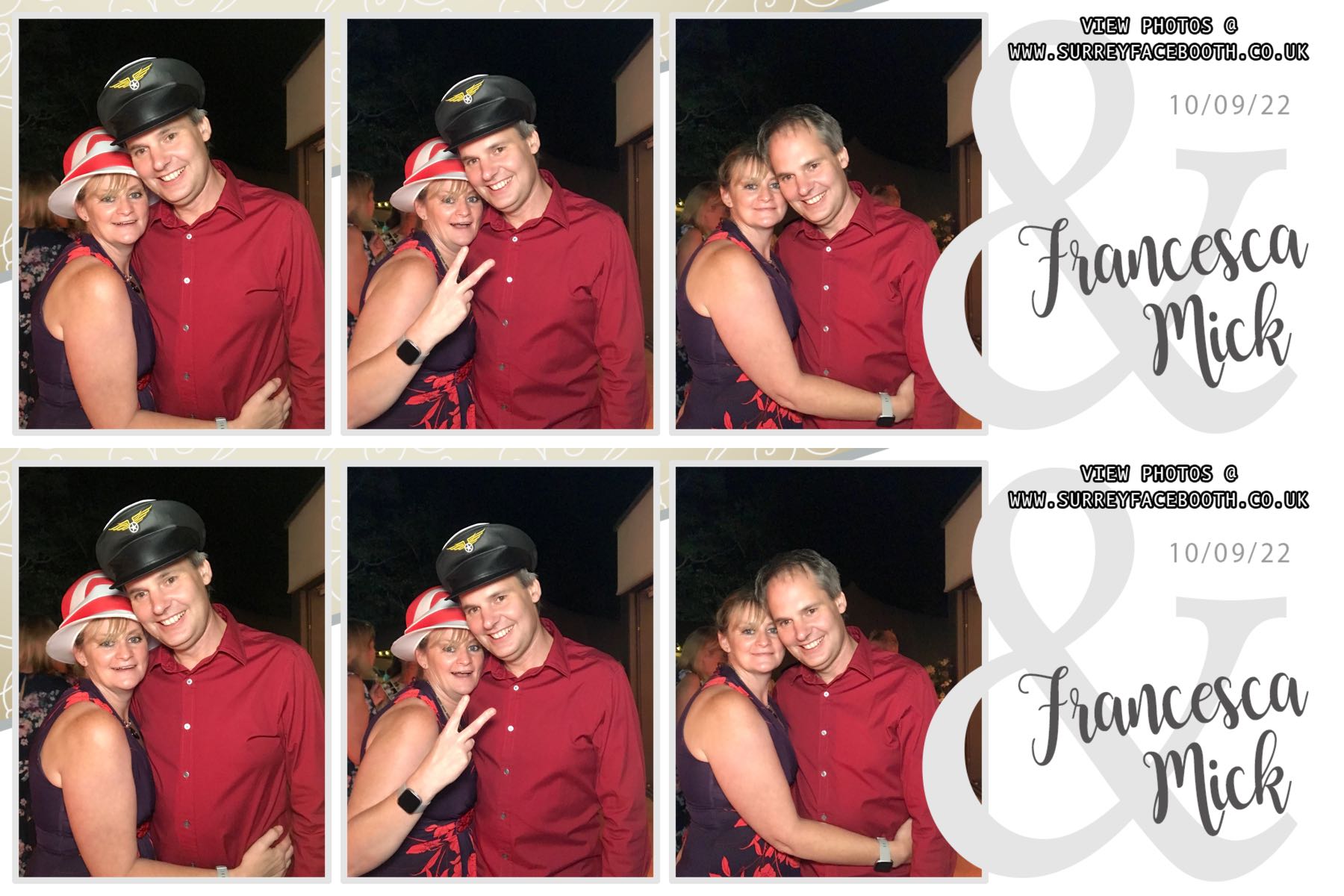 Francesca & Mick's | View more photos from the event at galleries.surreyfacebooth.co.uk/u/Surrey-FaceBooth/Francesca-Micks