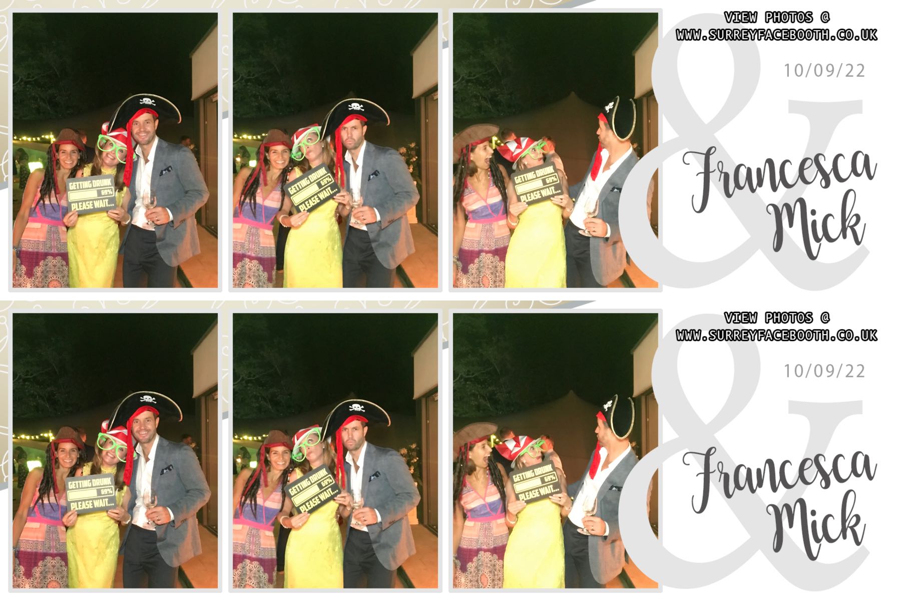 Francesca & Mick's | View more photos from the event at galleries.surreyfacebooth.co.uk/u/Surrey-FaceBooth/Francesca-Micks