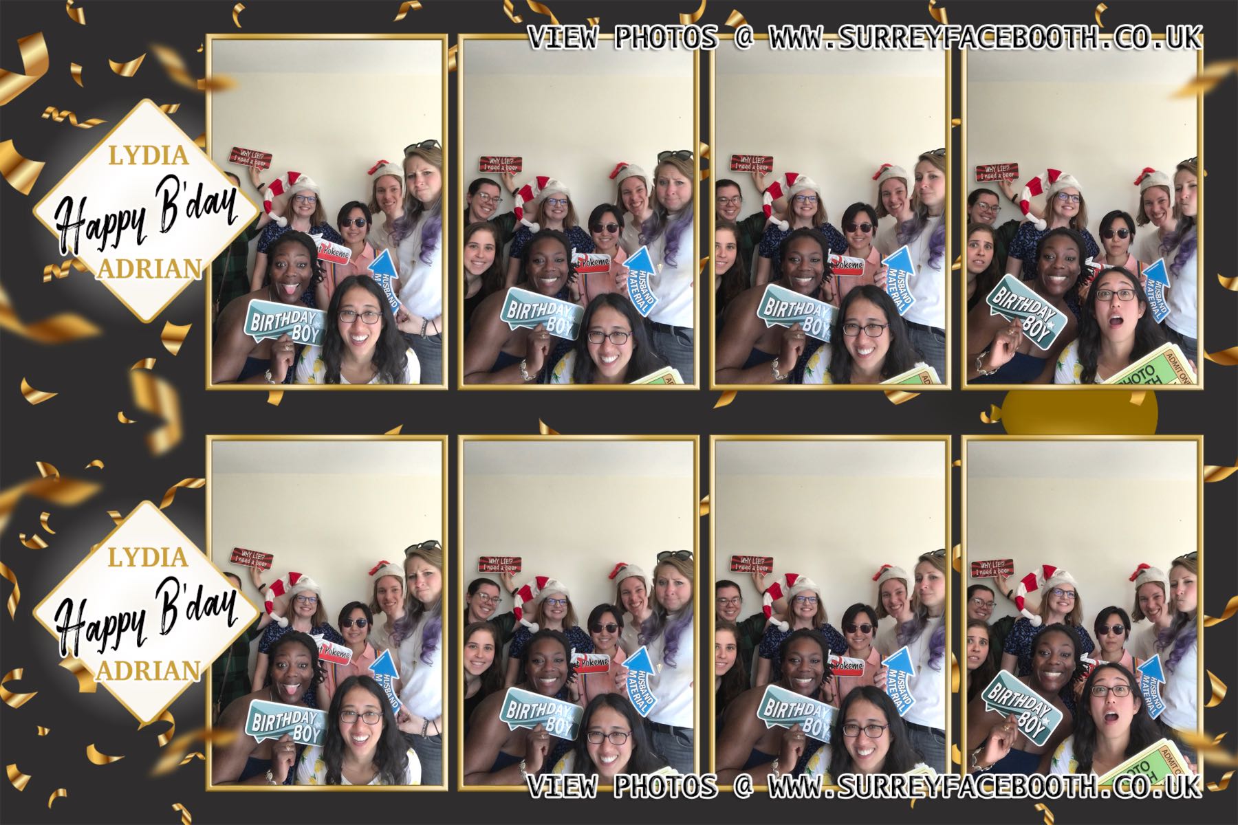 Lydia & Adrian's Birthday | View more photos from the event at galleries.surreyfacebooth.co.uk/u/Surrey-FaceBooth/Lydia-Adrians-Birthday