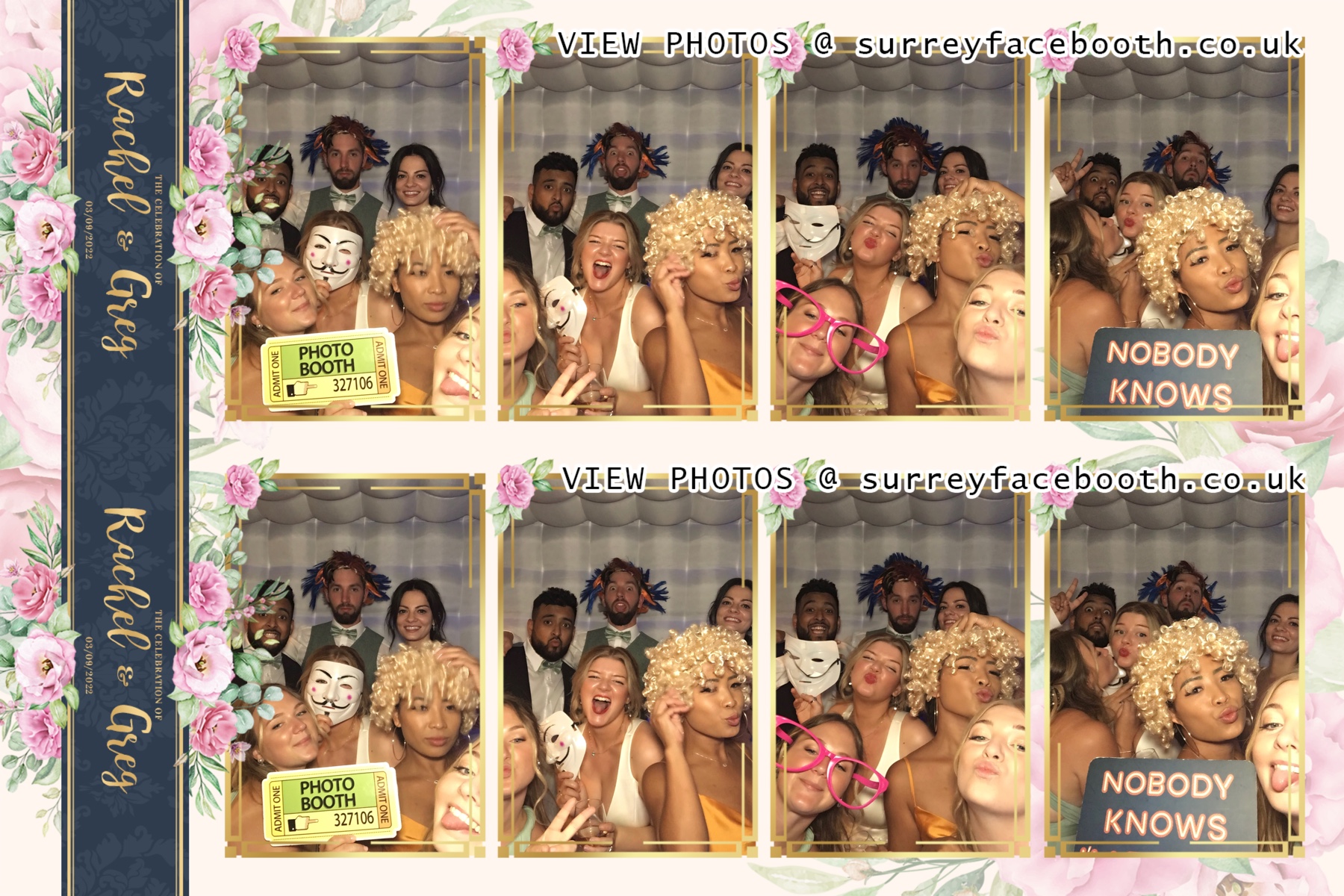 Rachel and Greg's Wedding | View more photos from the event at galleries.surreyfacebooth.co.uk/u/Surrey-FaceBooth/Rachel-and-Gregs-Wedding