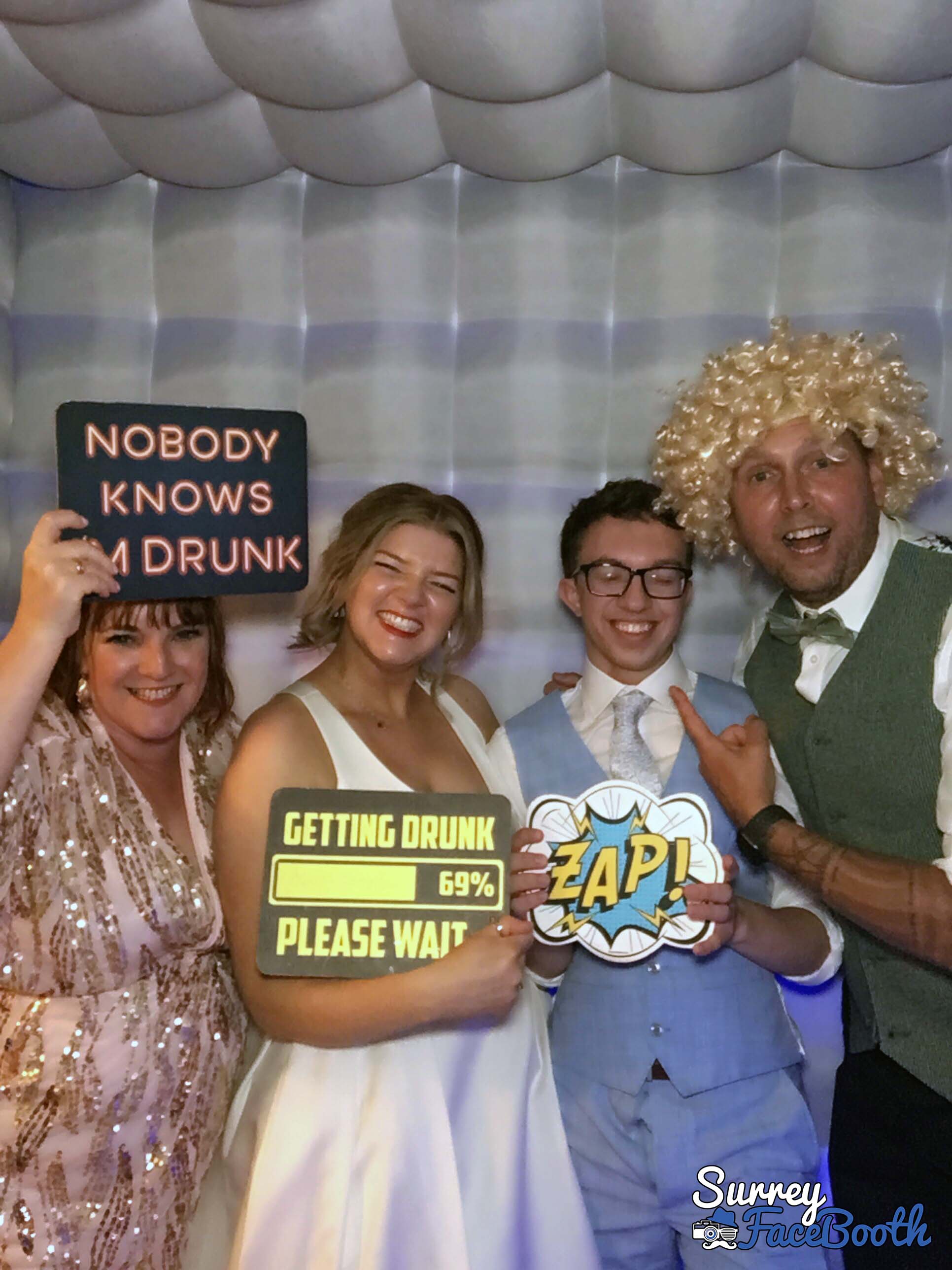 Rachel and Greg's Wedding | View more photos from the event at galleries.surreyfacebooth.co.uk/u/Surrey-FaceBooth/Rachel-and-Gregs-Wedding