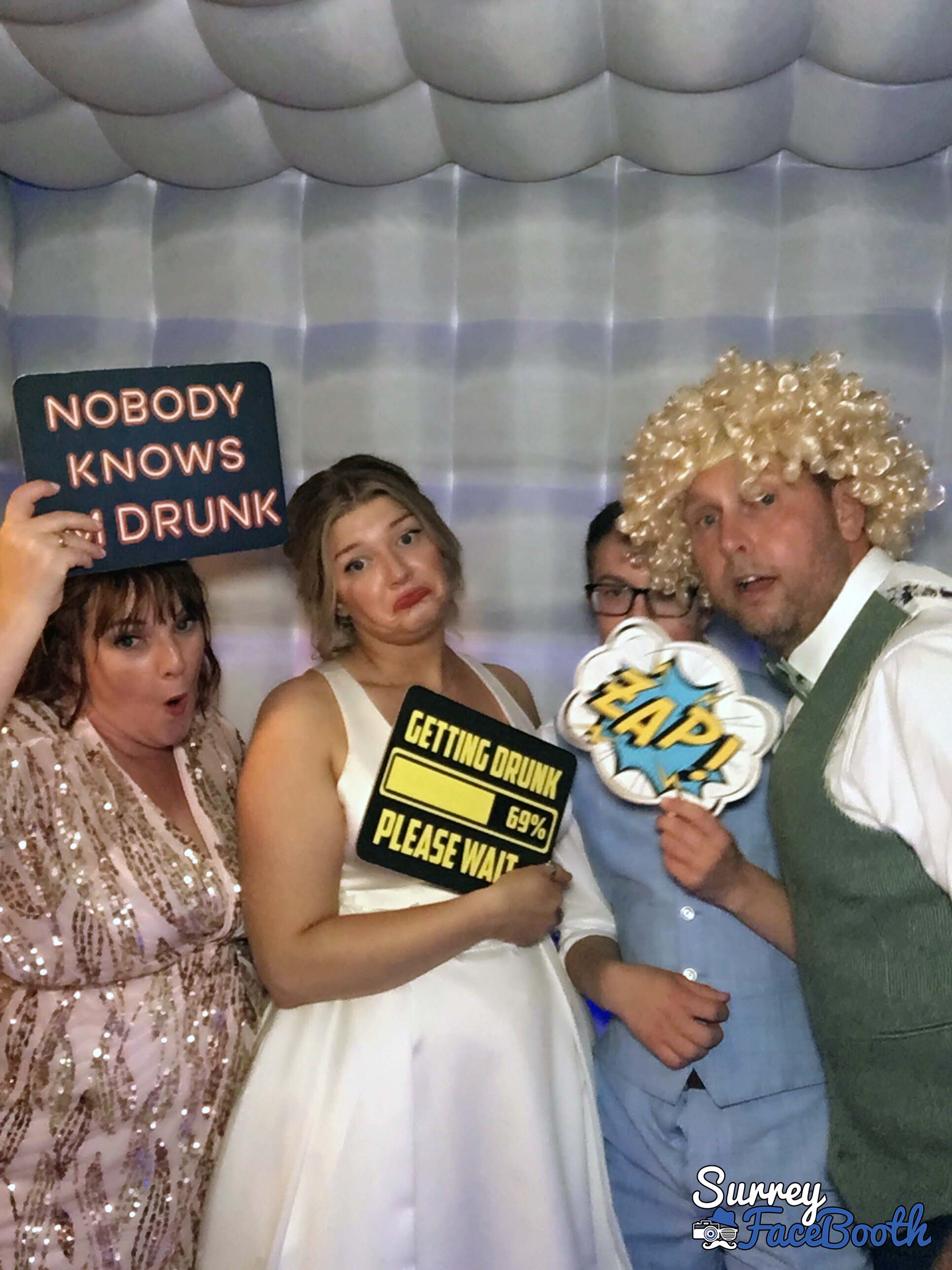 Rachel and Greg's Wedding | View more photos from the event at galleries.surreyfacebooth.co.uk/u/Surrey-FaceBooth/Rachel-and-Gregs-Wedding