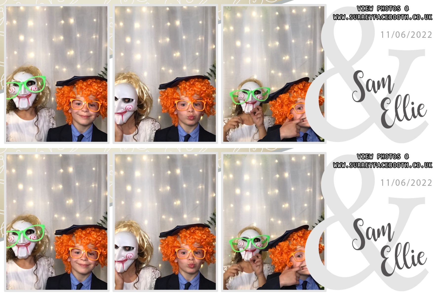 Sam & Ellie's Wedding | View more photos from the event at galleries.surreyfacebooth.co.uk/u/Surrey-FaceBooth/Sam-Ellies-Wedding