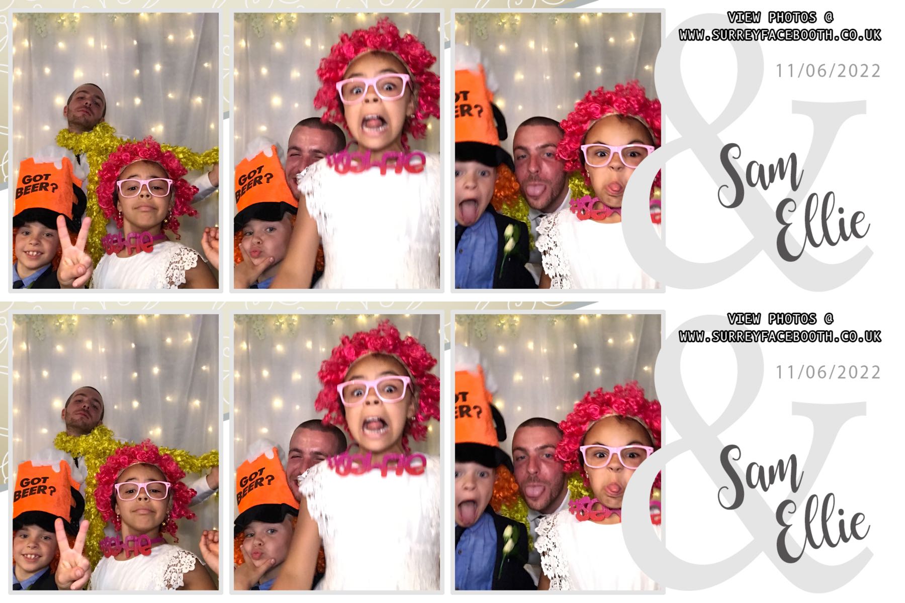 Sam & Ellie's Wedding | View more photos from the event at galleries.surreyfacebooth.co.uk/u/Surrey-FaceBooth/Sam-Ellies-Wedding