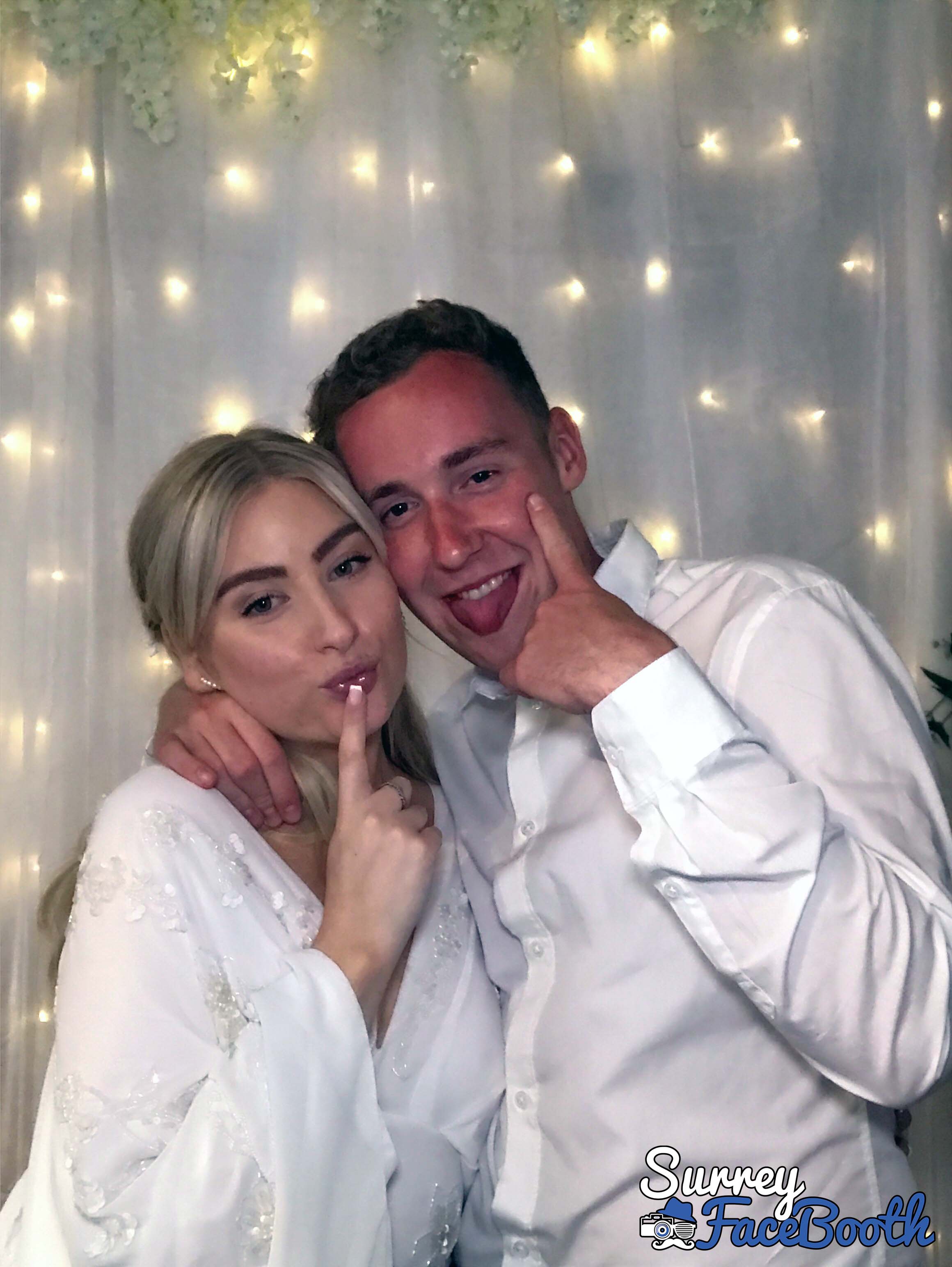 Sam & Ellie's Wedding | View more photos from the event at galleries.surreyfacebooth.co.uk/u/Surrey-FaceBooth/Sam-Ellies-Wedding