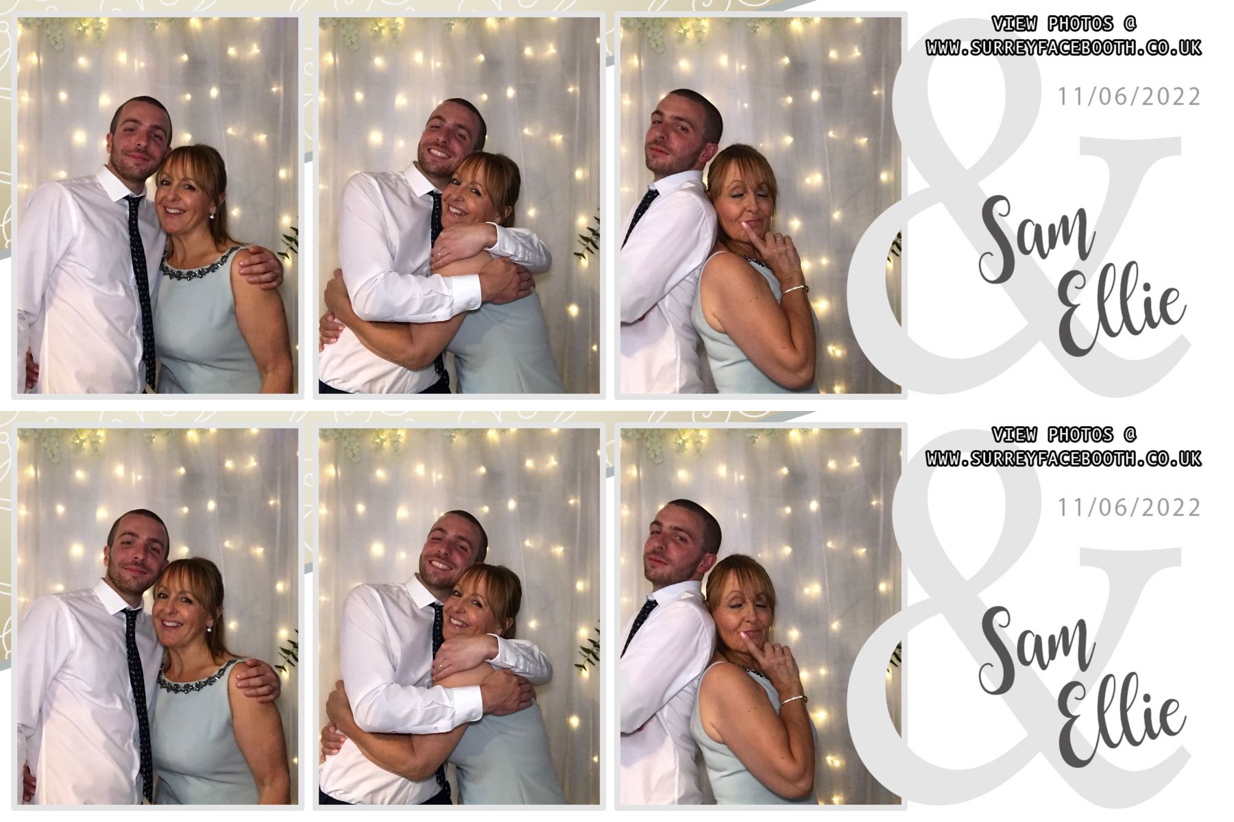 Sam & Ellie's Wedding | View more photos from the event at galleries.surreyfacebooth.co.uk/u/Surrey-FaceBooth/Sam-Ellies-Wedding