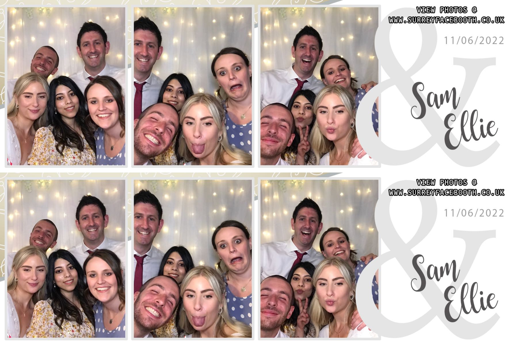 Sam & Ellie's Wedding | View more photos from the event at galleries.surreyfacebooth.co.uk/u/Surrey-FaceBooth/Sam-Ellies-Wedding