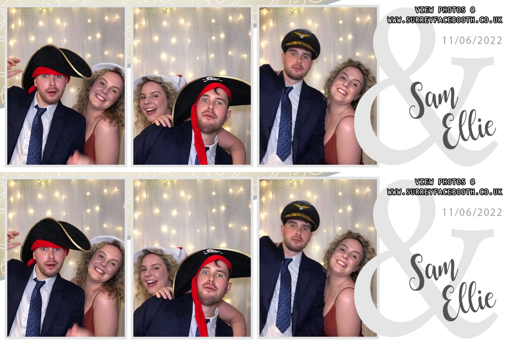 Sam & Ellie's Wedding | View more photos from the event at galleries.surreyfacebooth.co.uk/u/Surrey-FaceBooth/Sam-Ellies-Wedding