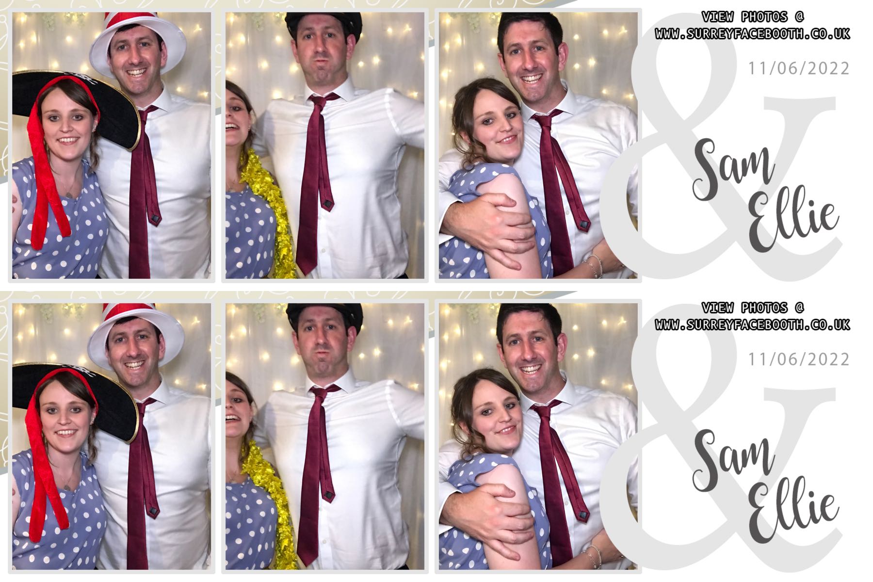Sam & Ellie's Wedding | View more photos from the event at galleries.surreyfacebooth.co.uk/u/Surrey-FaceBooth/Sam-Ellies-Wedding