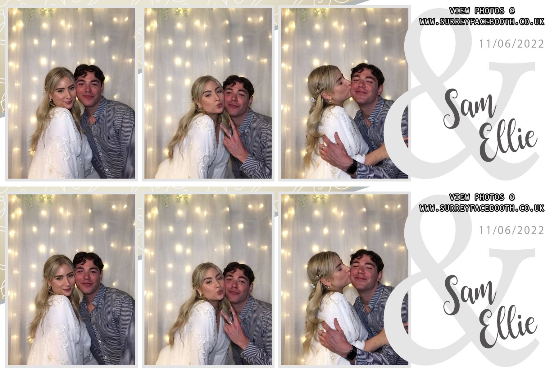 Sam & Ellie's Wedding | View more photos from the event at galleries.surreyfacebooth.co.uk/u/Surrey-FaceBooth/Sam-Ellies-Wedding