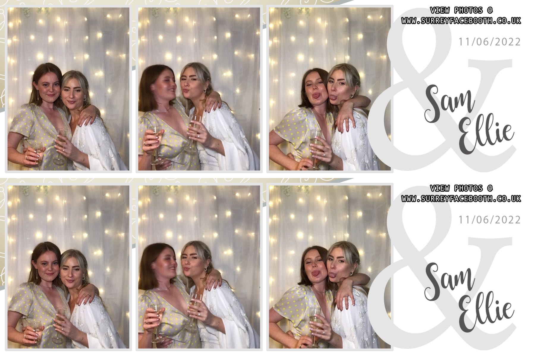 Sam & Ellie's Wedding | View more photos from the event at galleries.surreyfacebooth.co.uk/u/Surrey-FaceBooth/Sam-Ellies-Wedding
