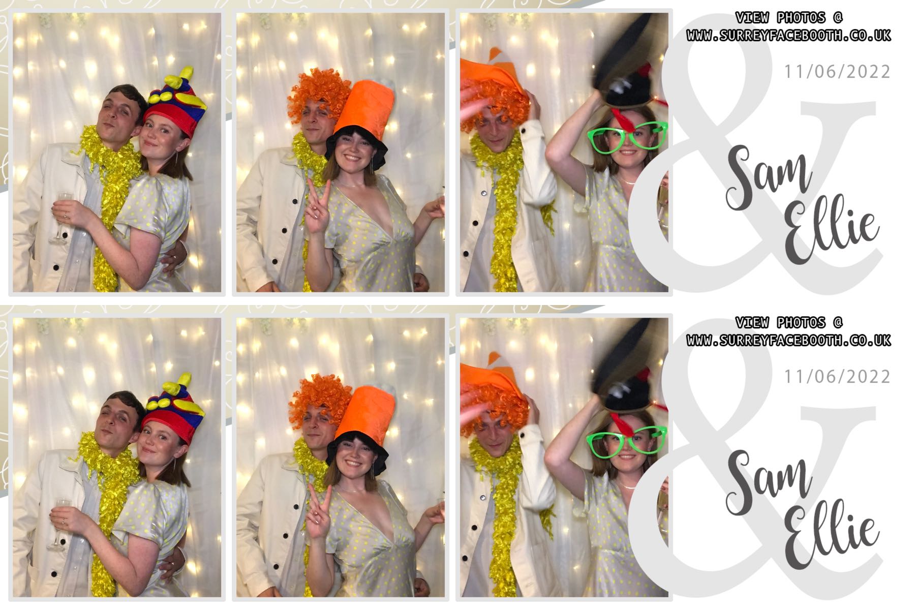Sam & Ellie's Wedding | View more photos from the event at galleries.surreyfacebooth.co.uk/u/Surrey-FaceBooth/Sam-Ellies-Wedding