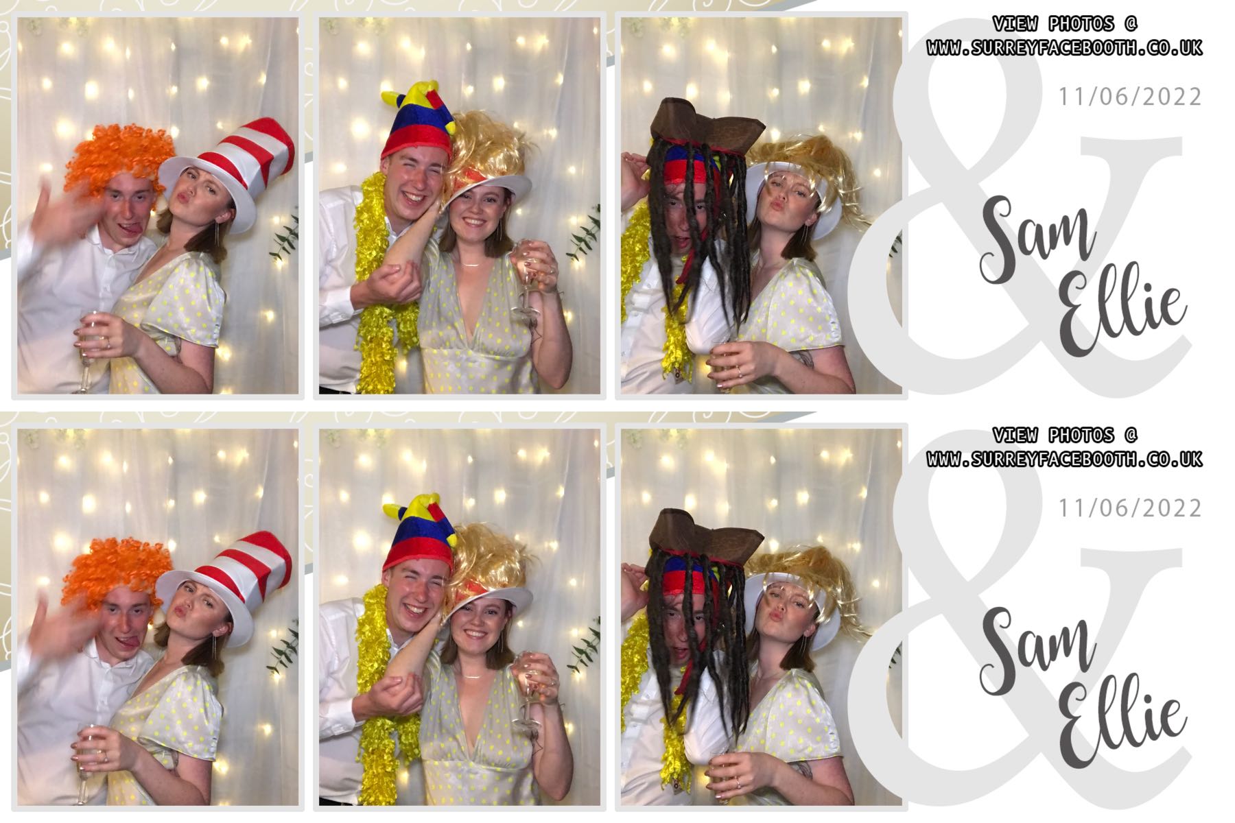 Sam & Ellie's Wedding | View more photos from the event at galleries.surreyfacebooth.co.uk/u/Surrey-FaceBooth/Sam-Ellies-Wedding