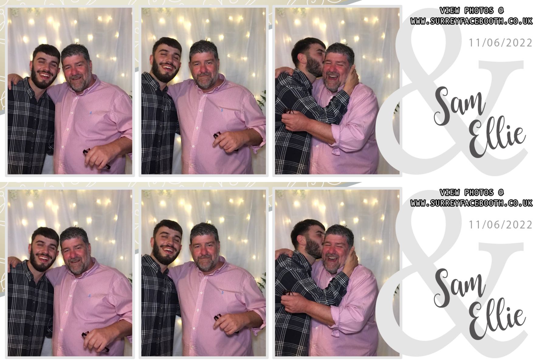 Sam & Ellie's Wedding | View more photos from the event at galleries.surreyfacebooth.co.uk/u/Surrey-FaceBooth/Sam-Ellies-Wedding