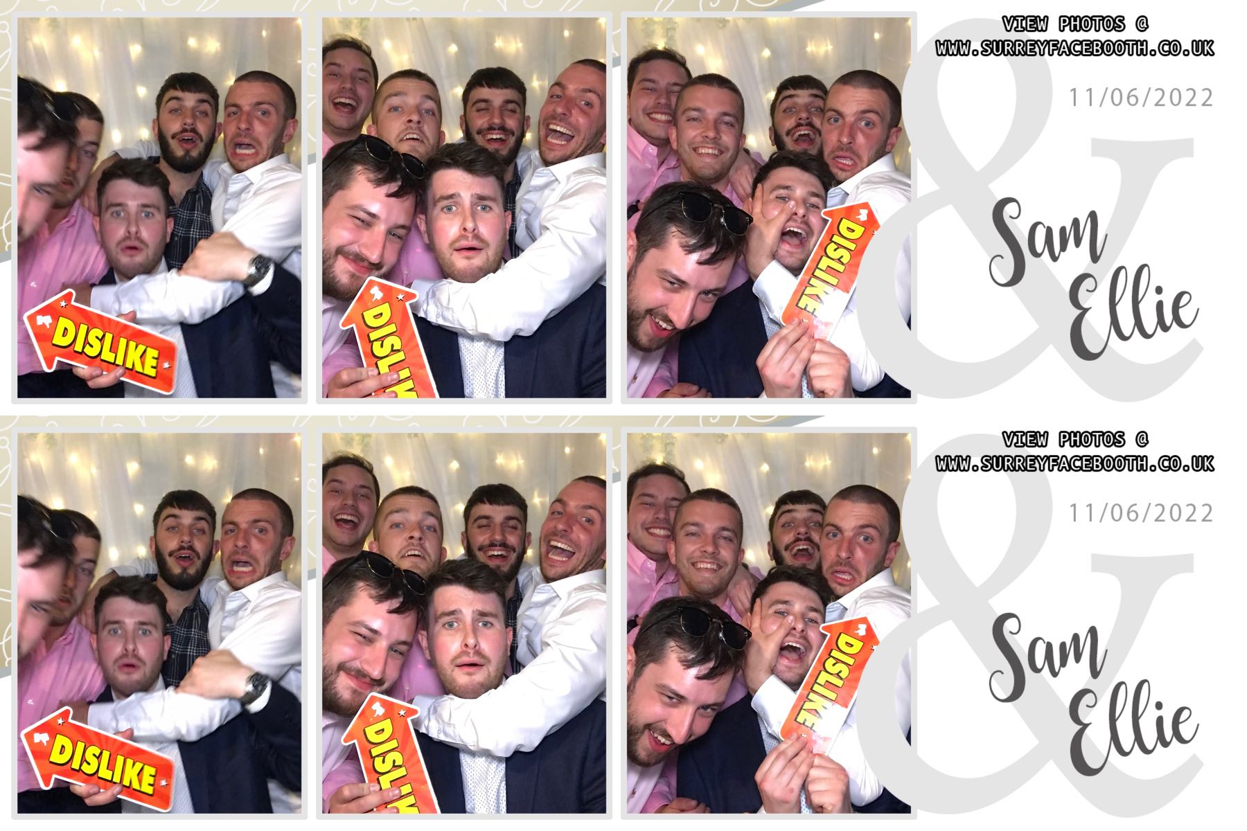 Sam & Ellie's Wedding | View more photos from the event at galleries.surreyfacebooth.co.uk/u/Surrey-FaceBooth/Sam-Ellies-Wedding