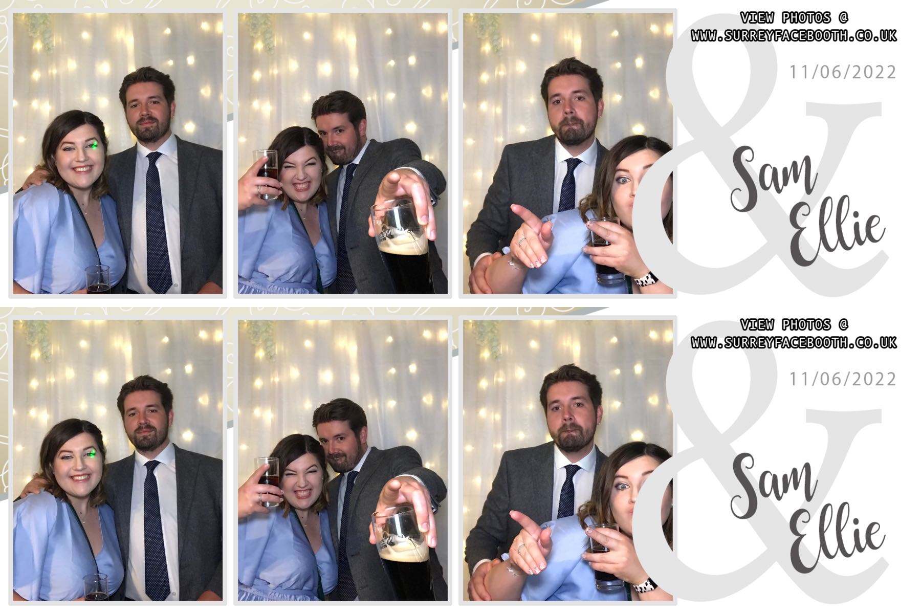 Sam & Ellie's Wedding | View more photos from the event at galleries.surreyfacebooth.co.uk/u/Surrey-FaceBooth/Sam-Ellies-Wedding