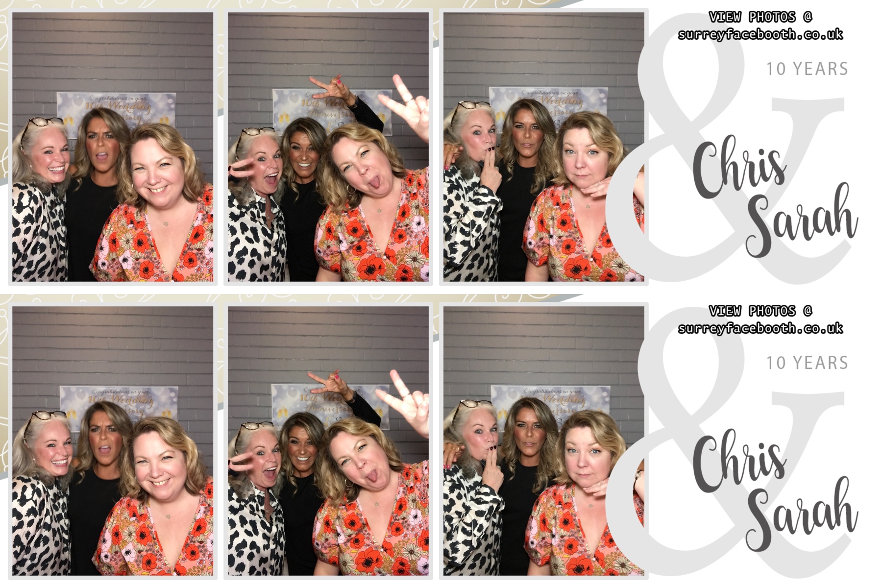 Chris & Sarah's 10th Wedding Anniversary | View more photos from the event at galleries.surreyfacebooth.co.uk/u/Surrey-FaceBooth/Chris-Sarahs-10th-Wedding-Anniversary