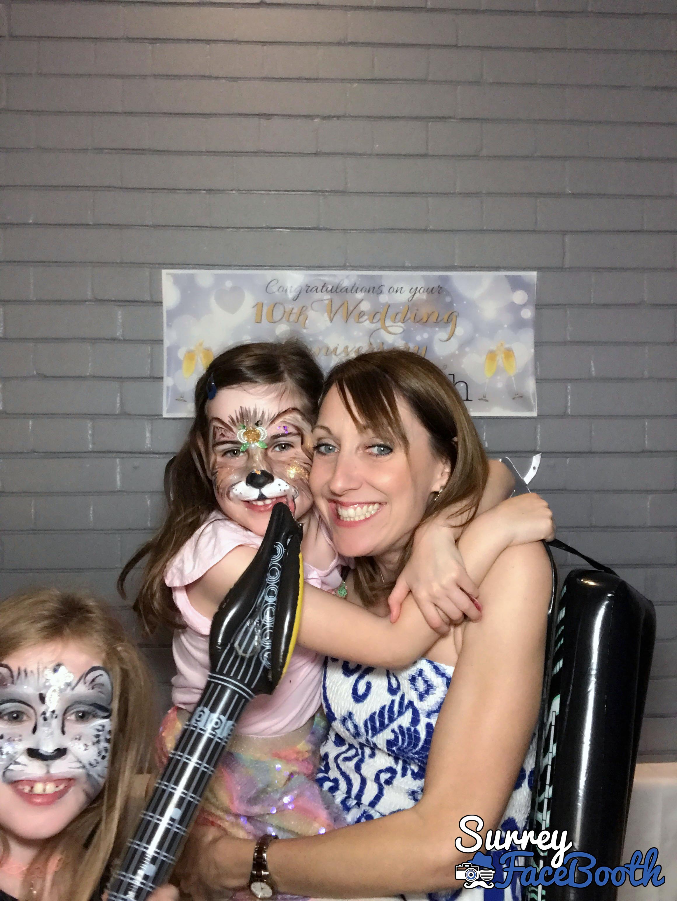 Chris & Sarah's 10th Wedding Anniversary | View more photos from the event at galleries.surreyfacebooth.co.uk/u/Surrey-FaceBooth/Chris-Sarahs-10th-Wedding-Anniversary