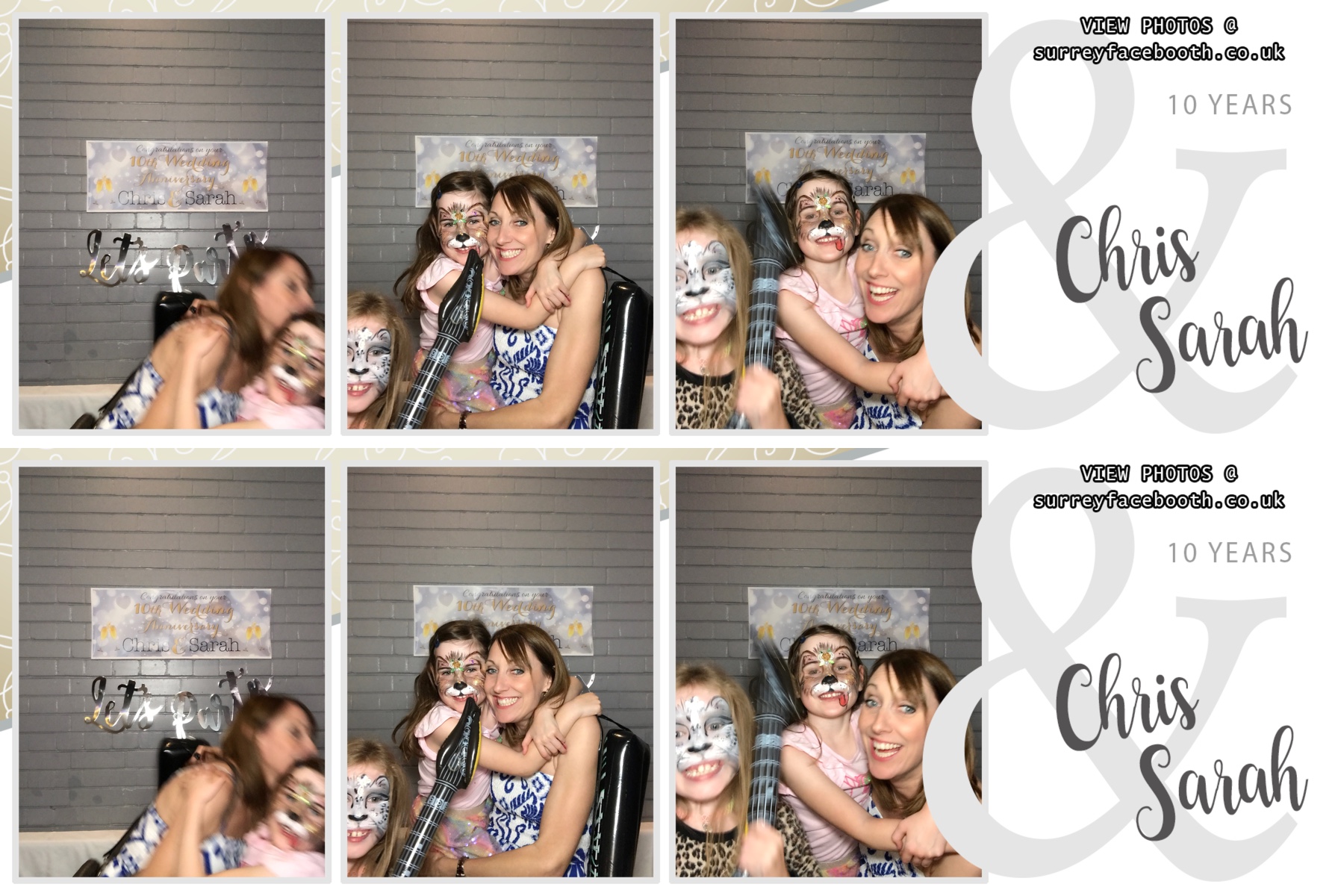 Chris & Sarah's 10th Wedding Anniversary | View more photos from the event at galleries.surreyfacebooth.co.uk/u/Surrey-FaceBooth/Chris-Sarahs-10th-Wedding-Anniversary