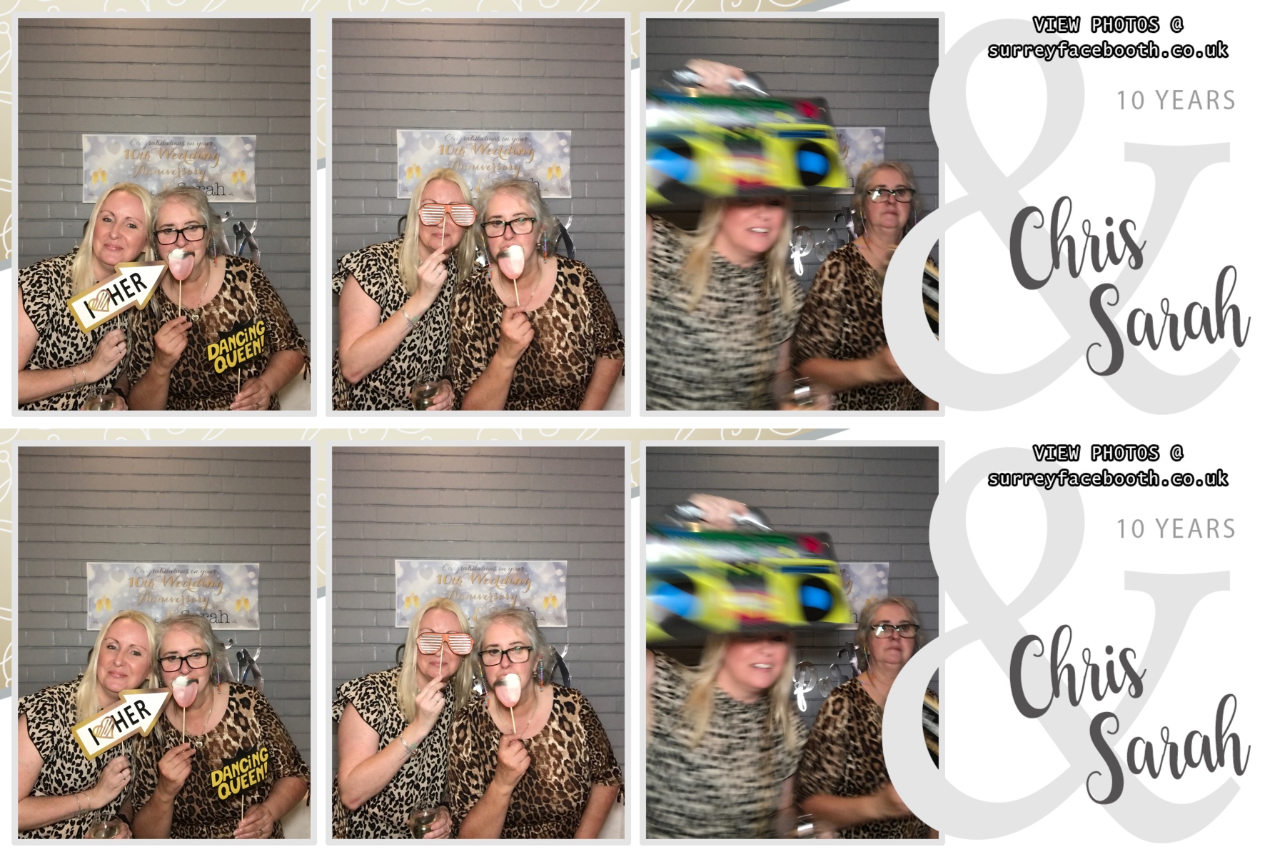 Chris & Sarah's 10th Wedding Anniversary | View more photos from the event at galleries.surreyfacebooth.co.uk/u/Surrey-FaceBooth/Chris-Sarahs-10th-Wedding-Anniversary